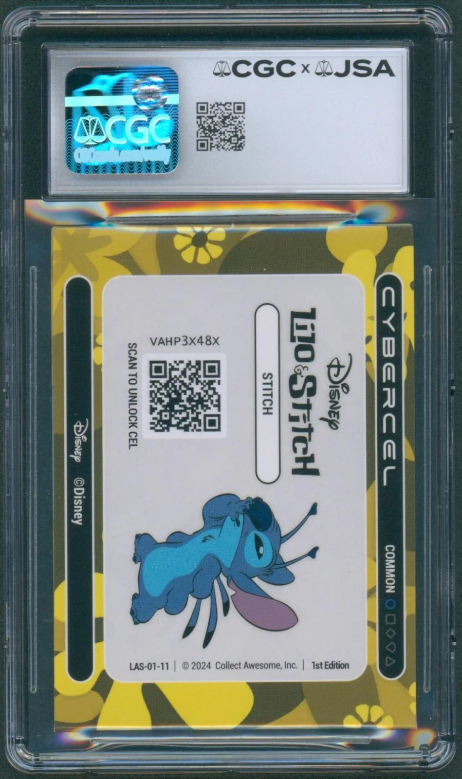 Chris Sanders — Chris Sanders Signed Lilo & Stitch Card Mint 9 Cybercel Autograph CGC x JSA SLAB, изображение 2