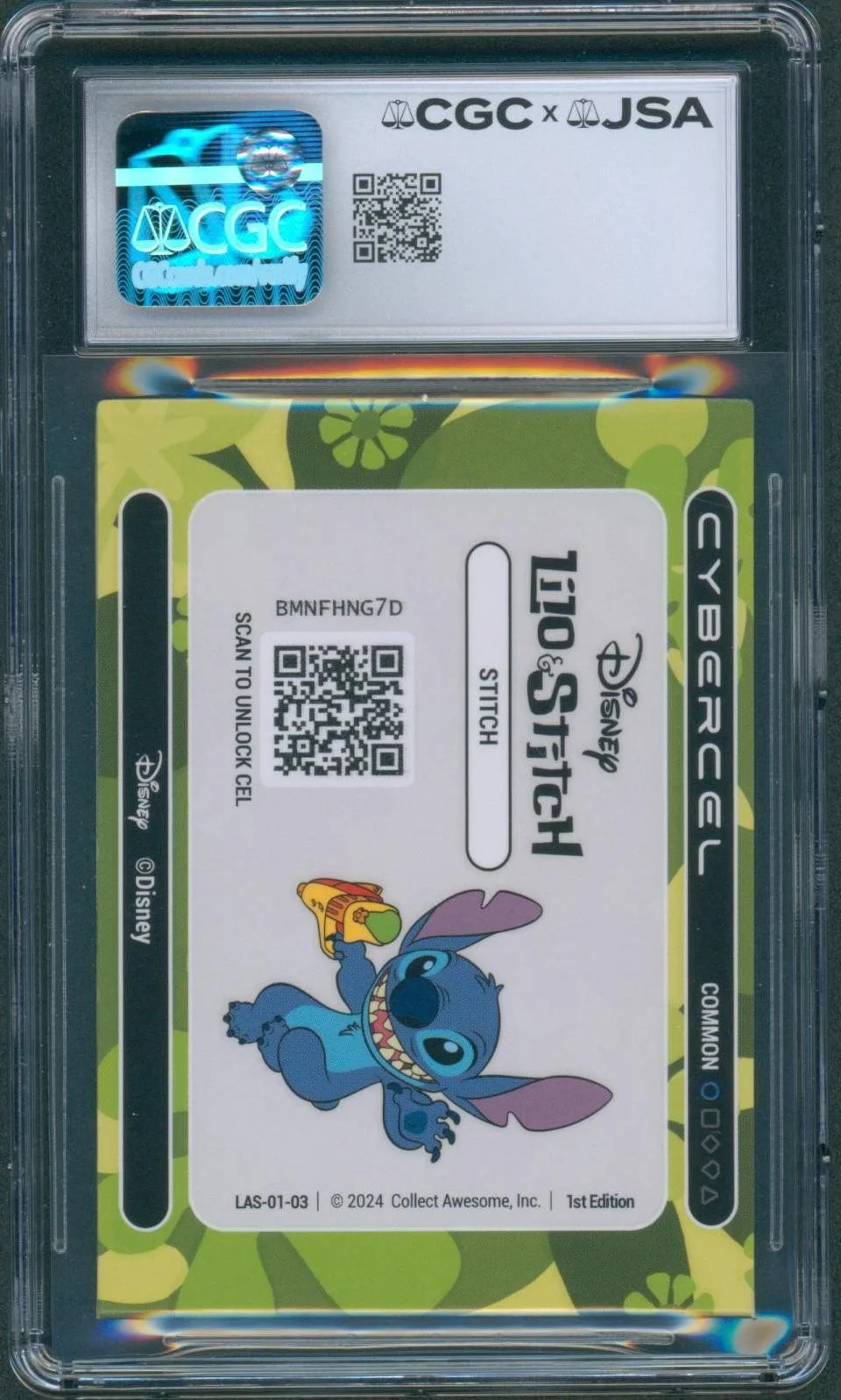 Chris Sanders — Chris Sanders Signed Lilo & Stitch Card Mint 9 Cybercel Autograph CGC x JSA SLAB, изображение 2