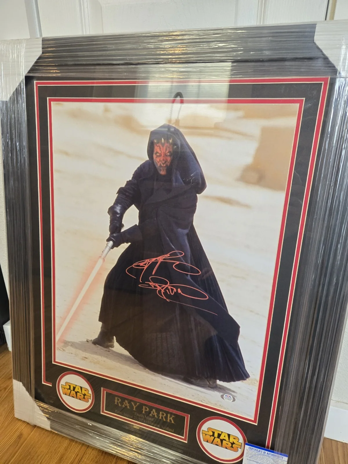 Ray Park — Darth Maul / Ray Park Signed And Framed Photo With"Darth Maul" Inscription 24×28, image 4