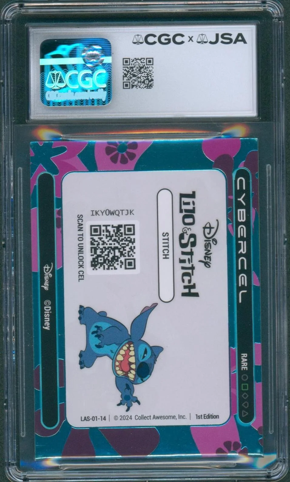 Chris Sanders — Chris Sanders Signed Lilo & Stitch Card Cybercel Autograph CGC x JSA SLAB, изображение 2