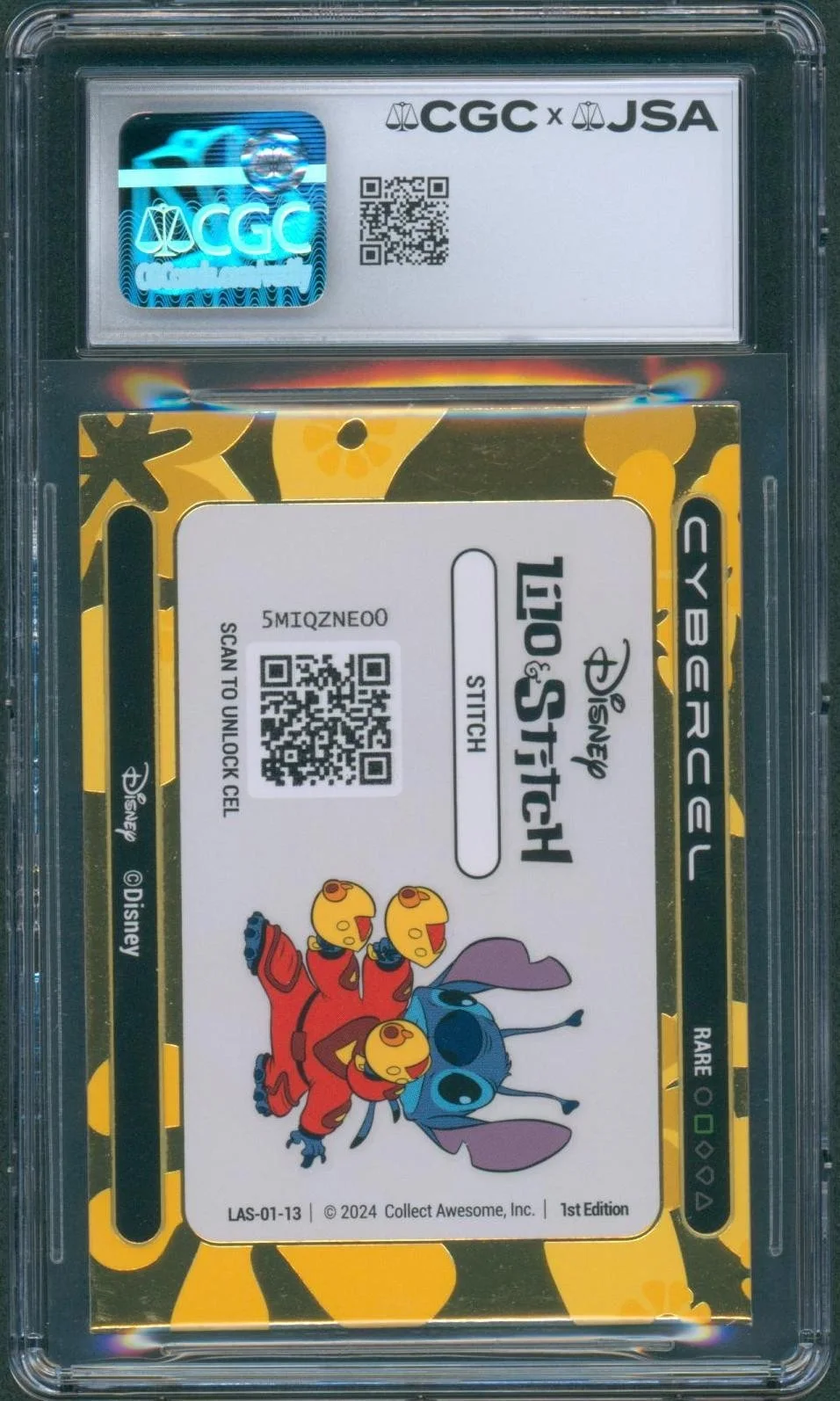 Chris Sanders — Chris Sanders Signed Lilo & Stitch Card Cybercel Autograph CGC x JSA SLAB, изображение 2