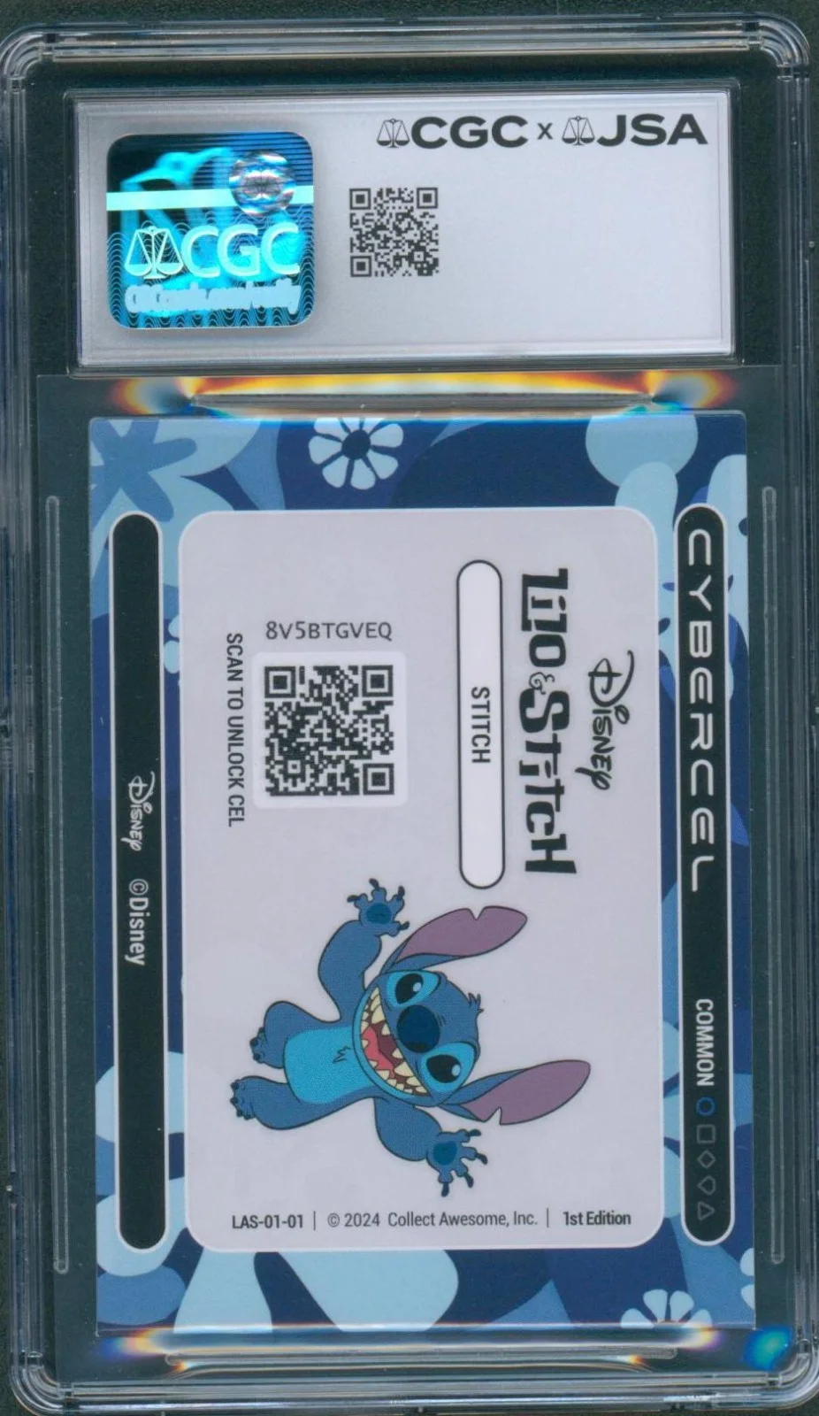 Chris Sanders — Chris Sanders Signed Lilo & Stitch Card Cybercel Autograph CGC x JSA SLAB, изображение 2