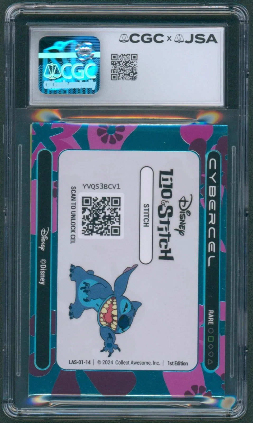 Chris Sanders — Chris Sanders Signed Lilo & Stitch Card Cybercel Autograph CGC x JSA SLAB, изображение 2