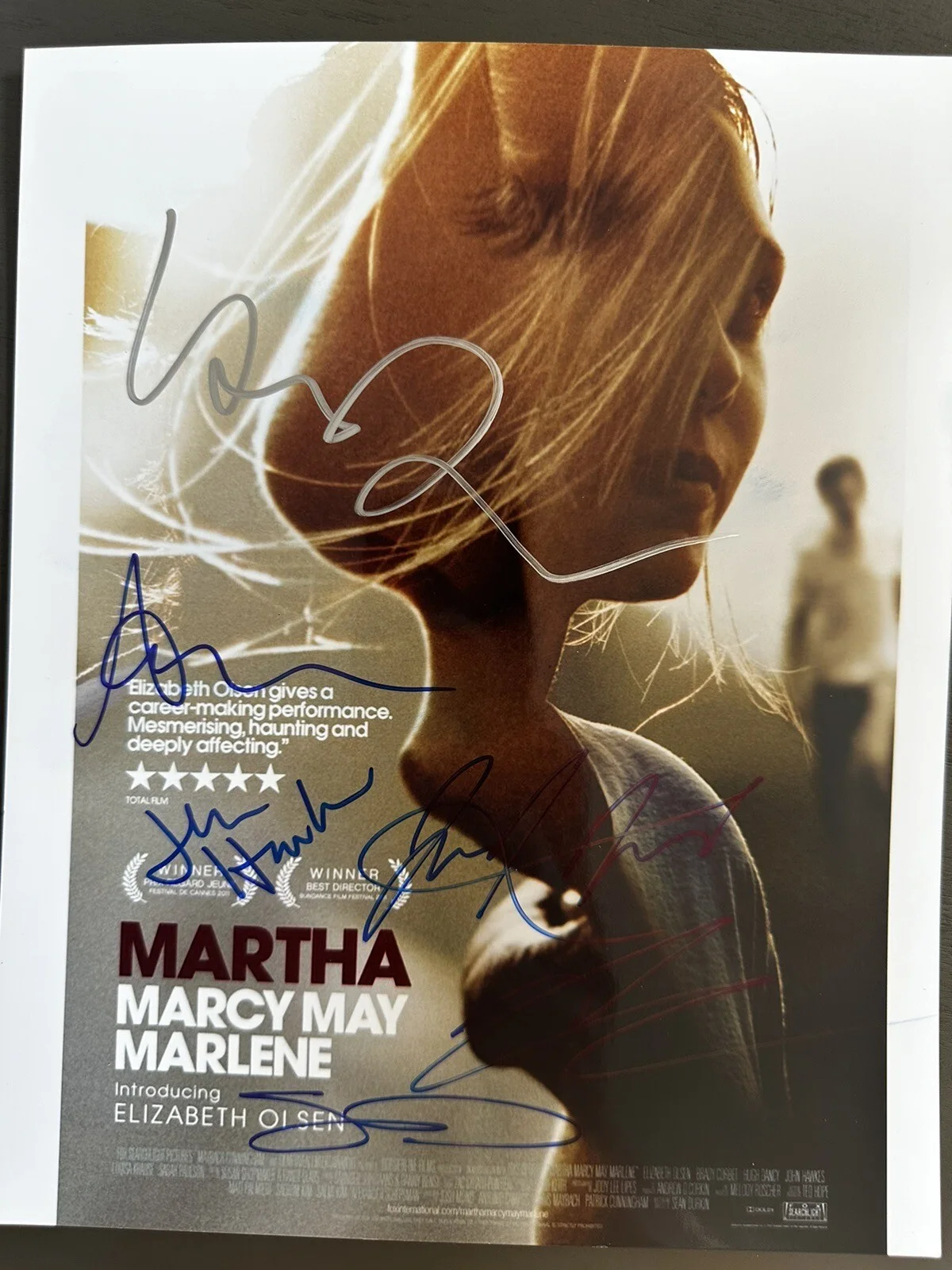 Hugh Dancy, John Hawkes, Sarah Paulson, Sean Durkin — Hugh Dancy, John Hawkes, Sarah Paulson, Sean Durkin signed Martha 8x10 Photo, image 2