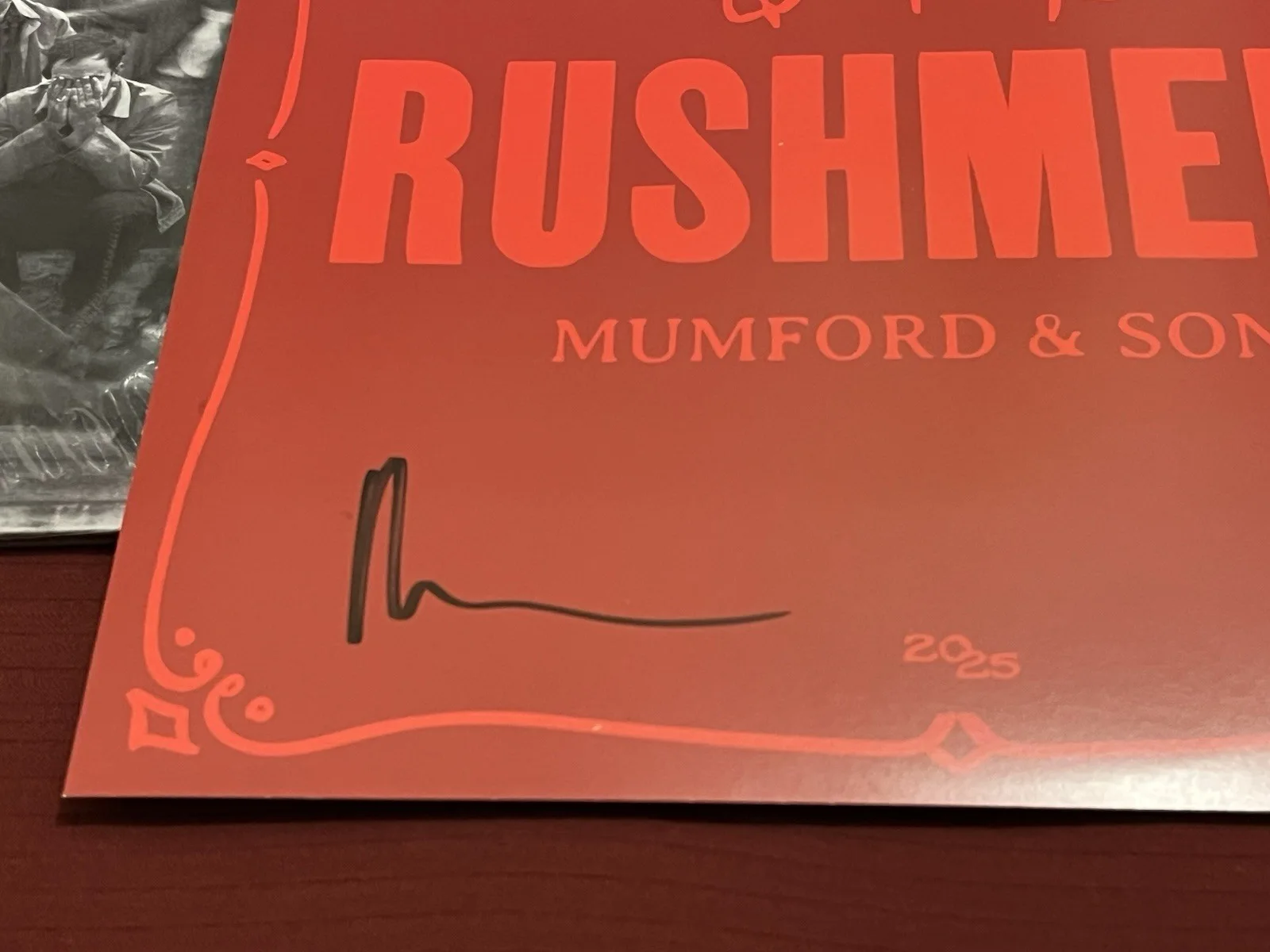 MUMFORD & SONS BAND SIGNED RUSHMERE VINYL ART CARD + NEW RECORD 12" AUTO COA, image 4