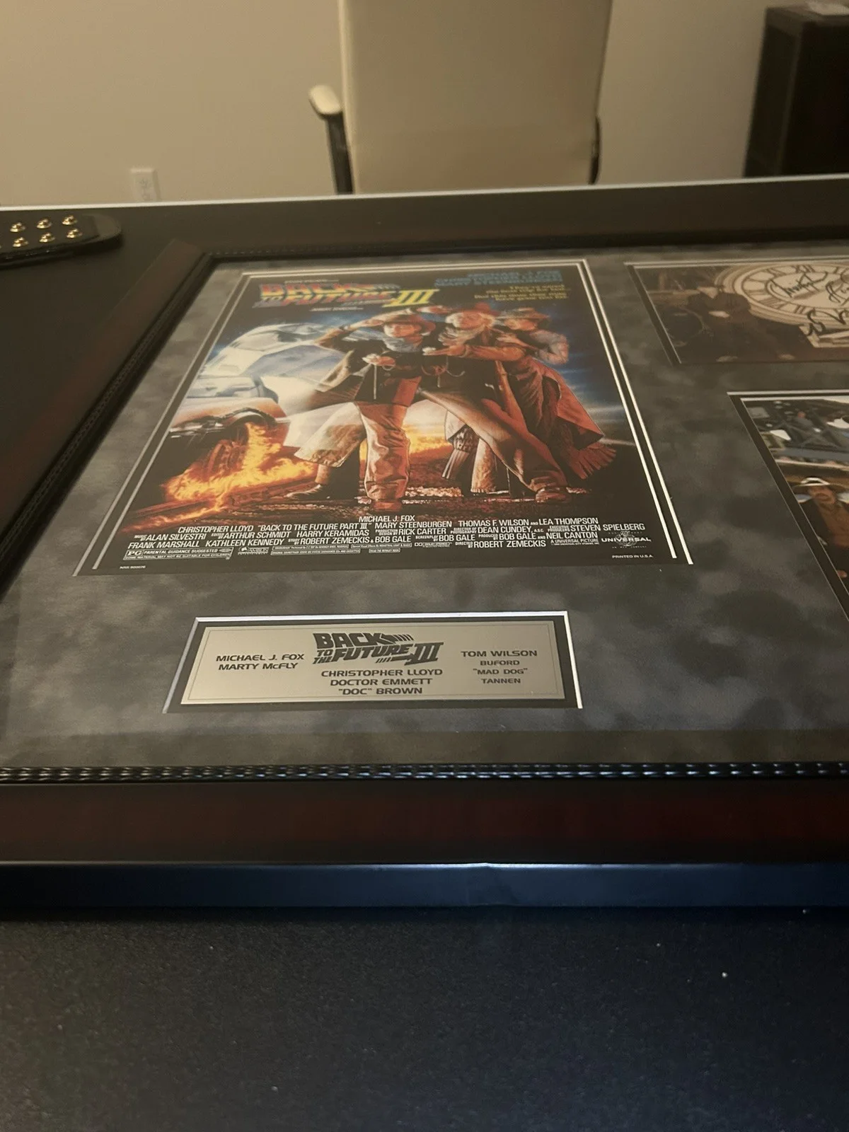 MICHAEL J FOX — Michael J Fox Christopher Lloyd Signed Back To The Future 3 Framed Photo Wilson, image 5