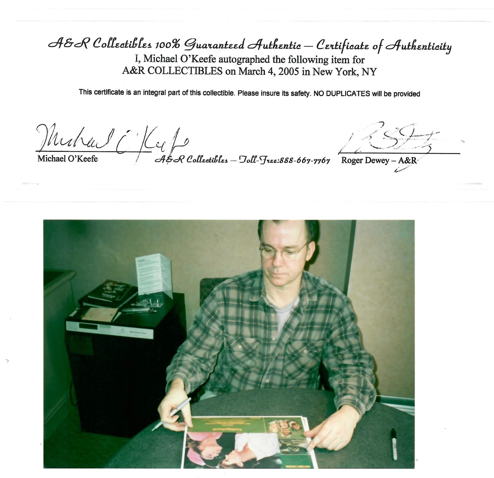 Michael O'Keefe — Michael O'Keefe Signed Caddyshack Lobby Card #3 - 11x14 Inches, image 4