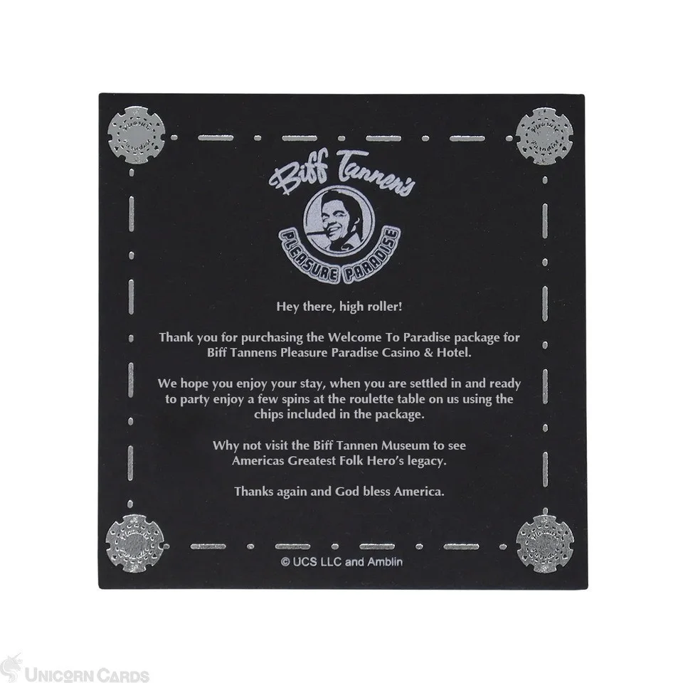 Fanattik Back to the Future 2 Biff Tannen Casino Set Gold Chip Pin Museum Ticket, изображение 4