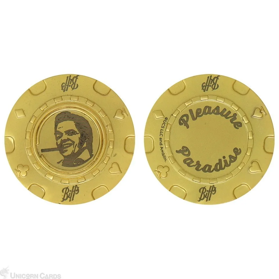 Fanattik Back to the Future 2 Biff Tannen Casino Set Gold Chip Pin Museum Ticket, изображение 5