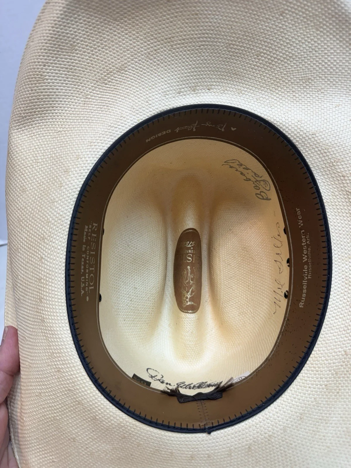 resistol western cowboy hat SIGNED DON WILLIAMS MEL TILLIS BARBARA FAIRCHILD, image 5