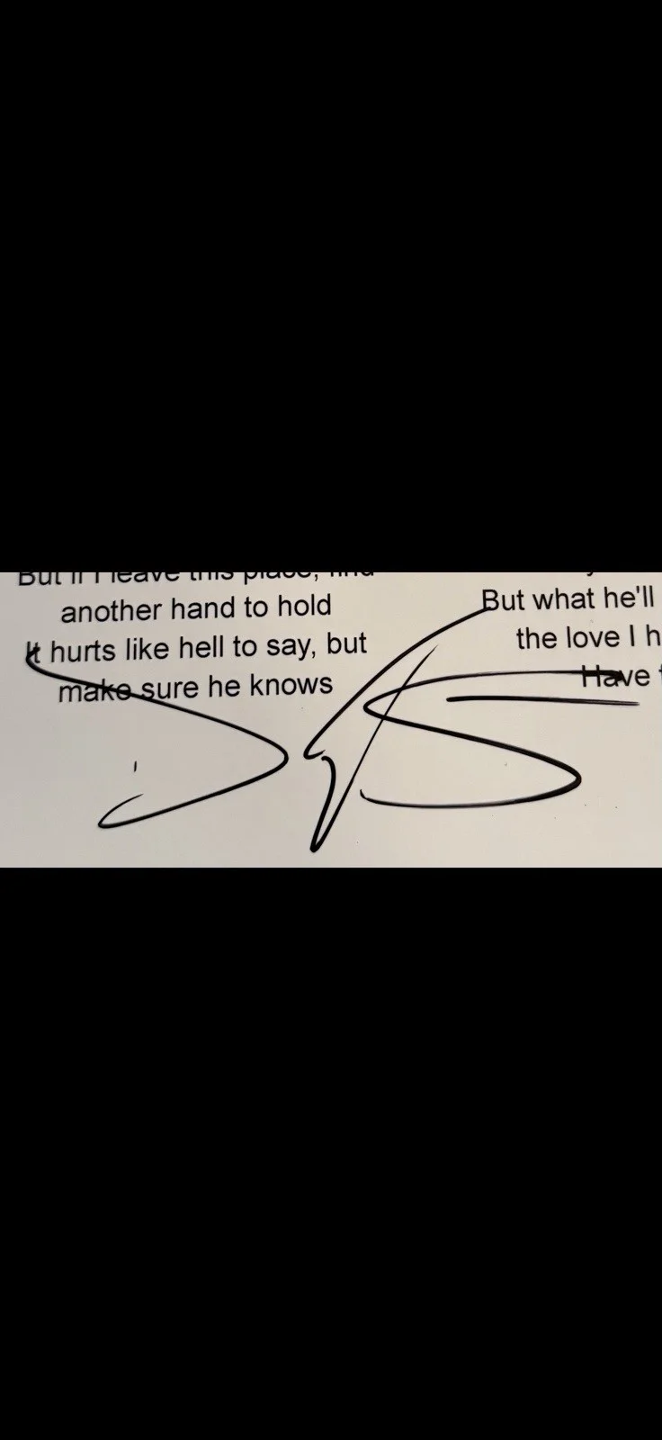 Dylan Scott Signed Autographed “ What He’ll Never Have” Lyric Sheet, image 2