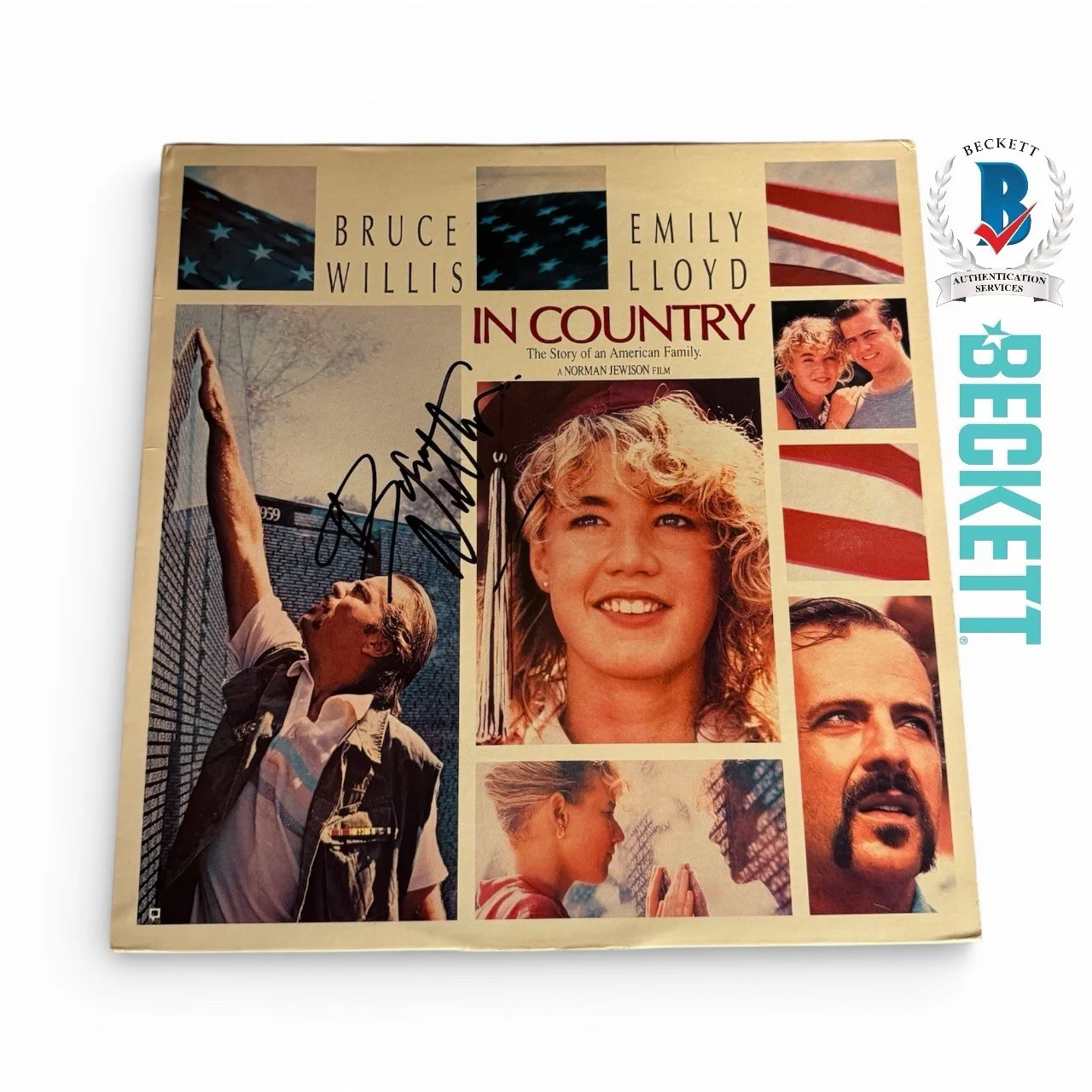 Bruce Willis — BRUCE WILLIS SIGNED LASERDISC BECKETT LOA