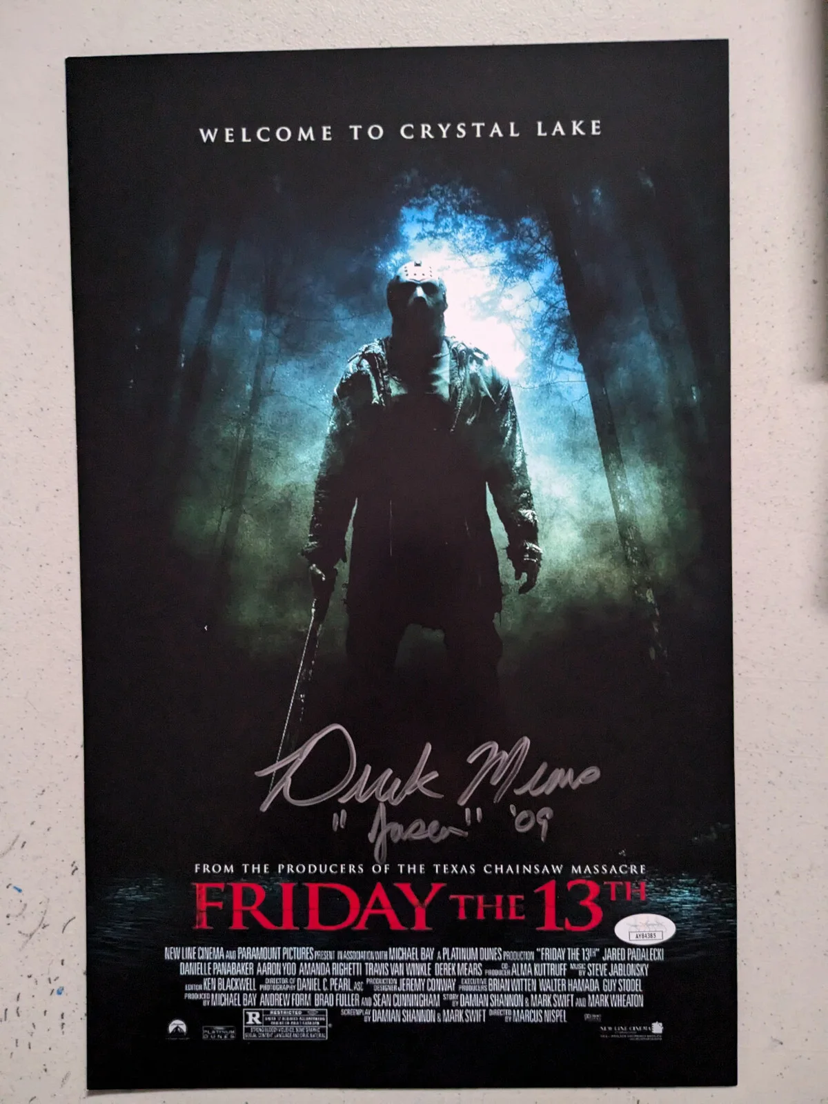Derek Mears — Derek Mears Signed 11x17 Poster PHOTO Friday the 13th 2009 Jason Voorhees JSA Cs
