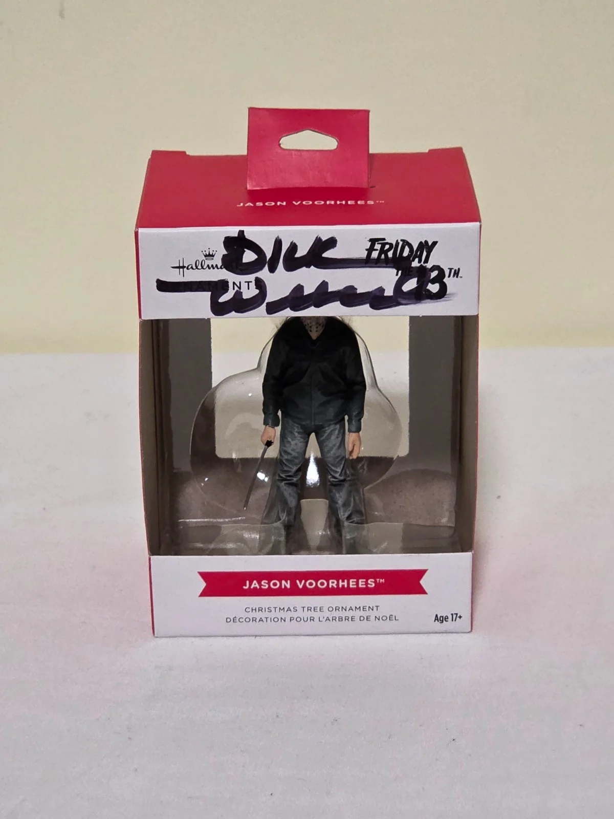 Dick Wieand — Dick Wieand Signed Friday the 13th Jason Voorhees Hallmark Ornament. Roy. Horror, image 2