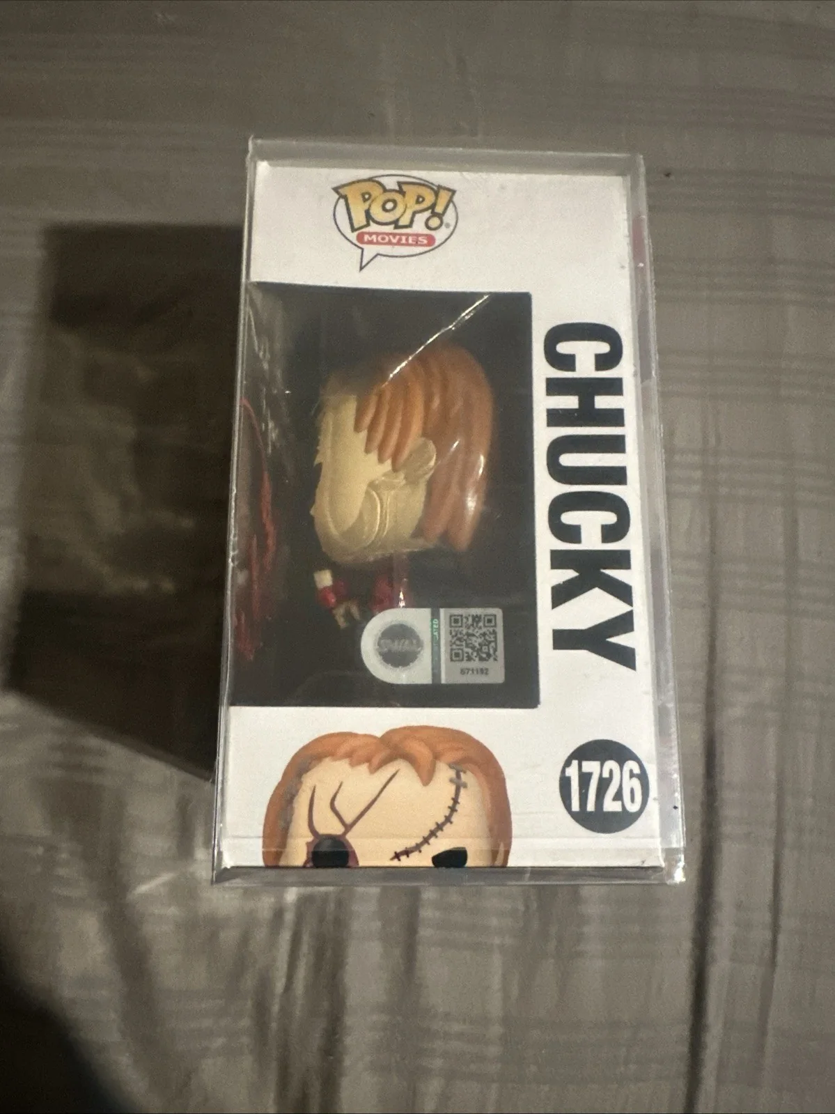 Christine Elise — Funko Chucky Childs Play #1726 Signed and Quoted by Christine Elise COA, image 2