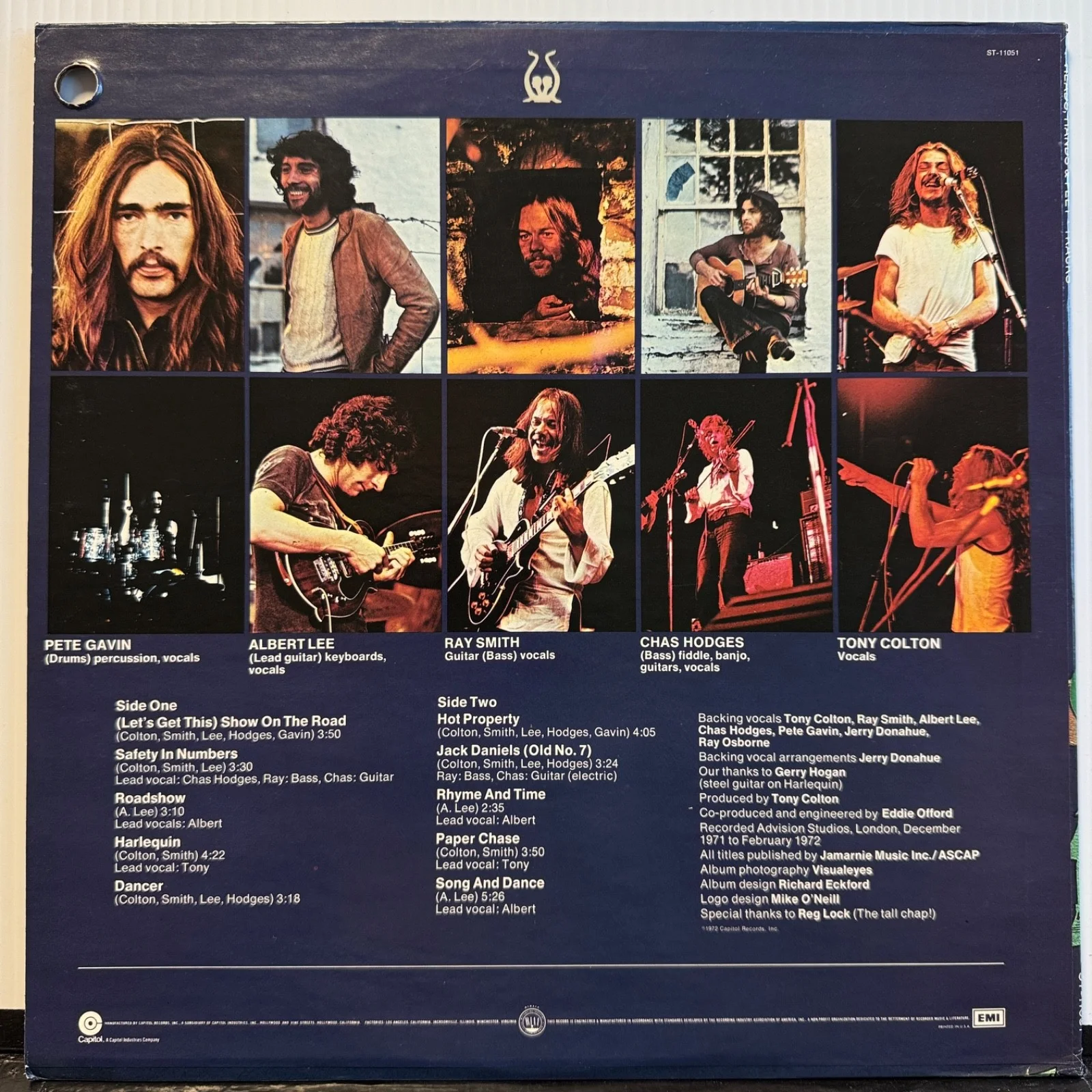 HEAD HANDS & FEET "Tracks" AUTOGRAPHED by ALBERT LEE Capitol ST-11051 LA press, изображение 3