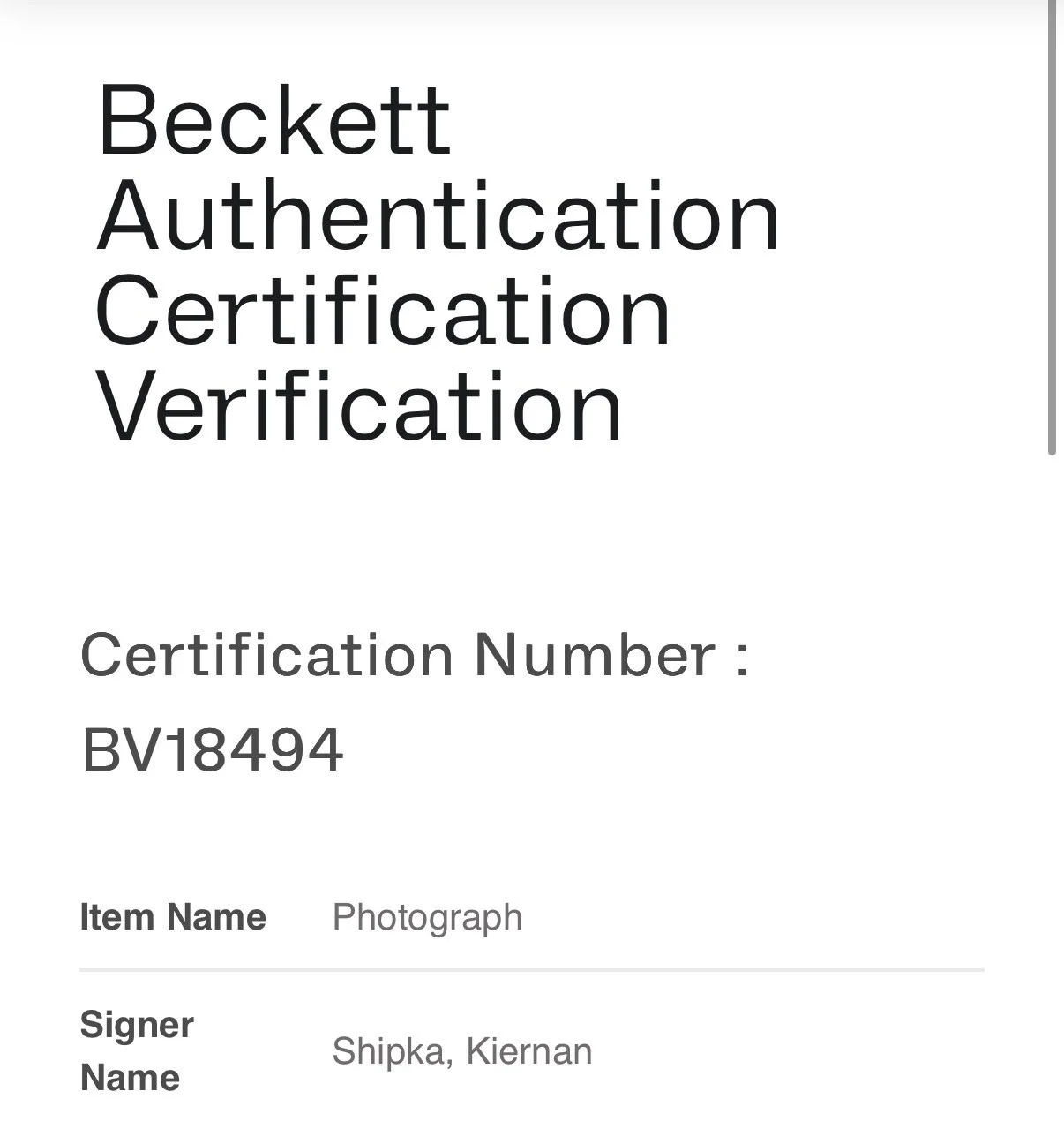 Kiernan Shipka — KIERNAN SHIKPA SIGNED 8x10 AUTOGRAPH SEXY SABRINA PHOTO BECKETT HOLO BV18494, изображение 4