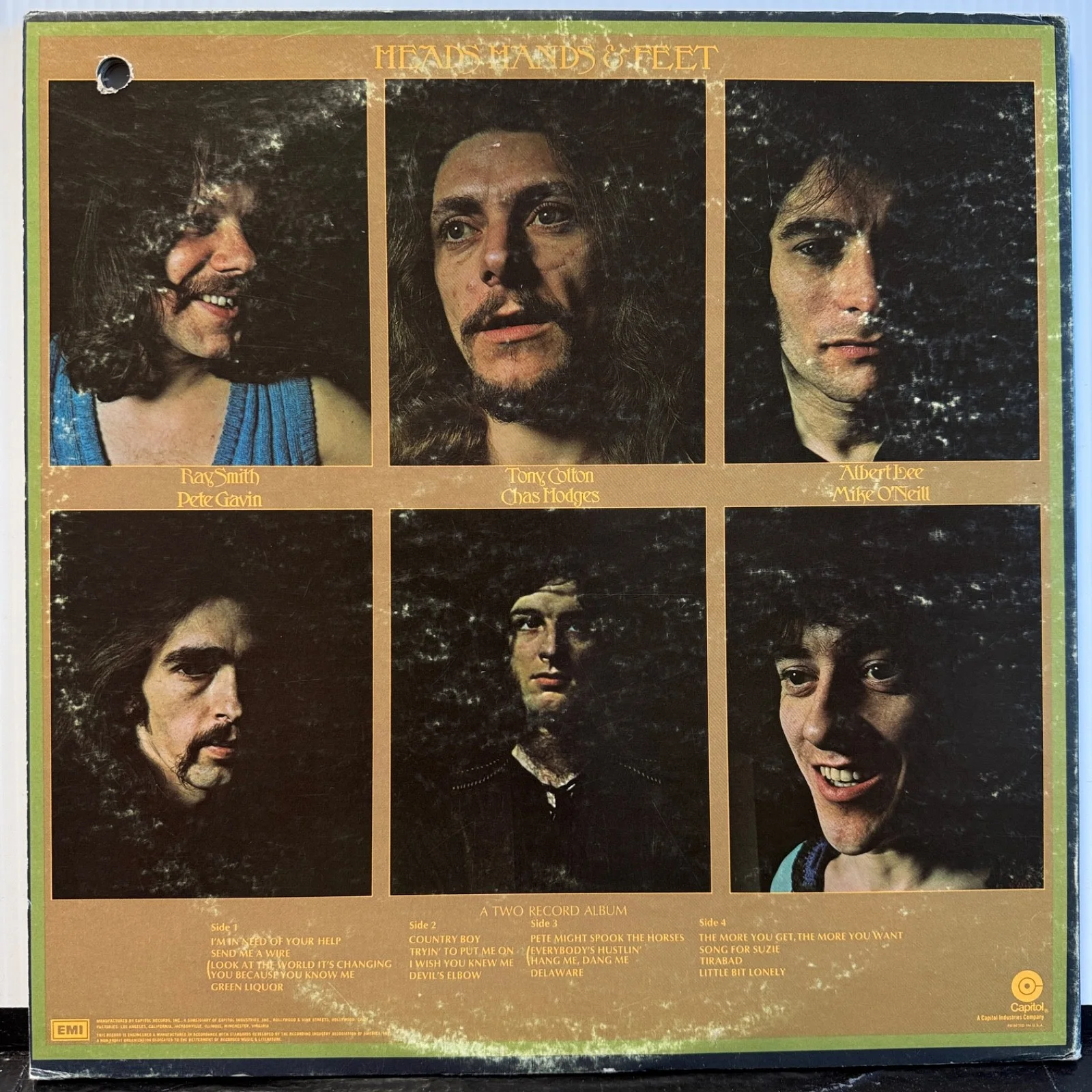 HEAD HANDS & FEET AUTOGRAPHED by ALBERT LEE Capitol SVBB-680 LA press gatefold, image 5