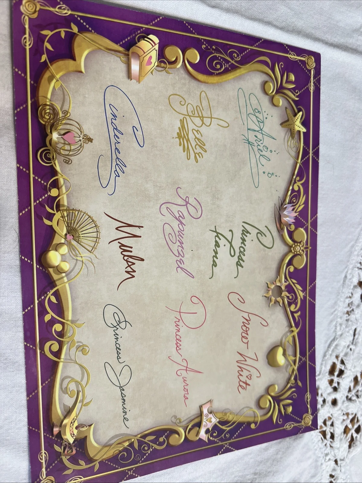 autograph card for the Akershus Royal Banquet Hall Disney World Epcot, изображение 2