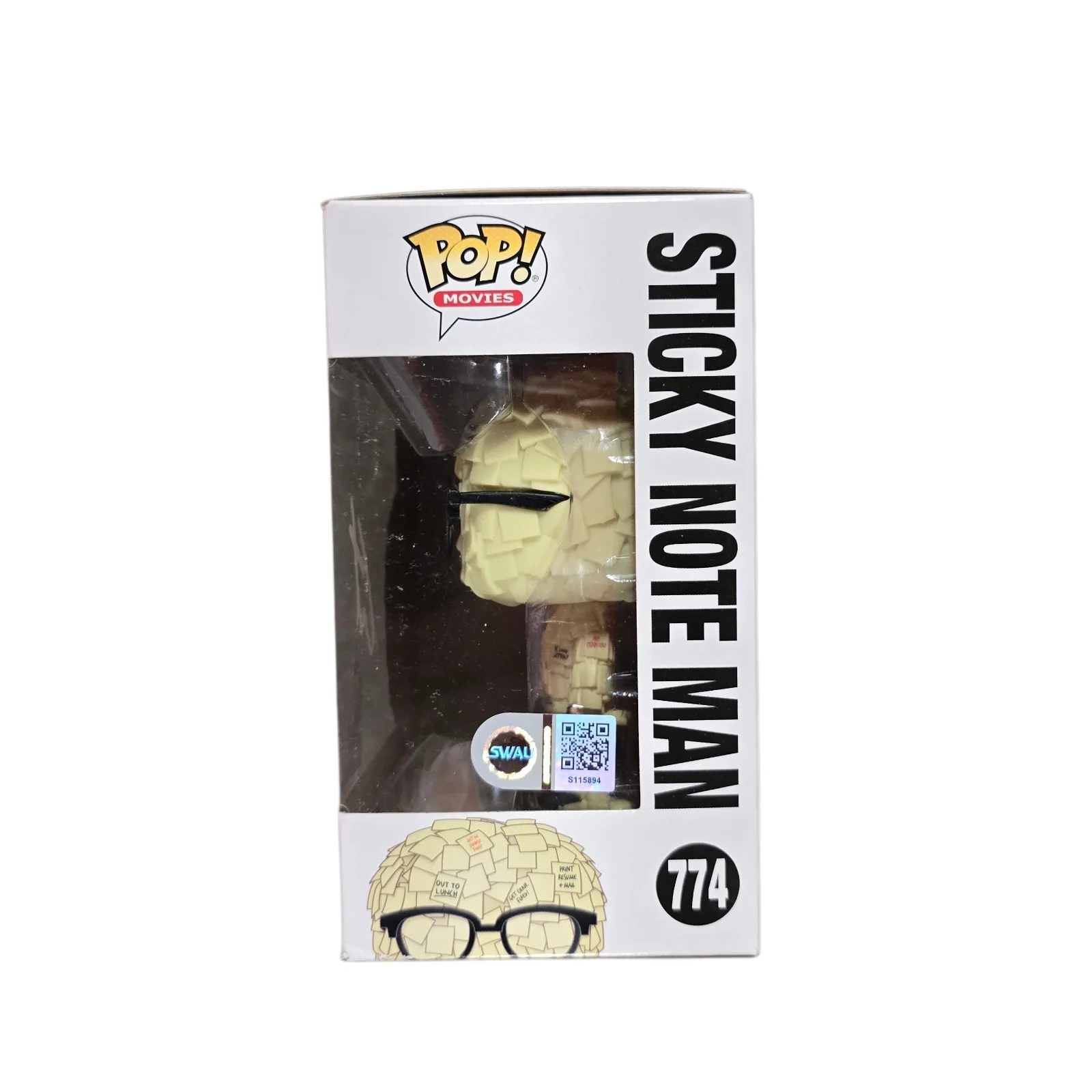 Stephen Root — Stephen Root Signed Sticky Note Man Funko 774 Office Space SWAU Authenticated, image 2