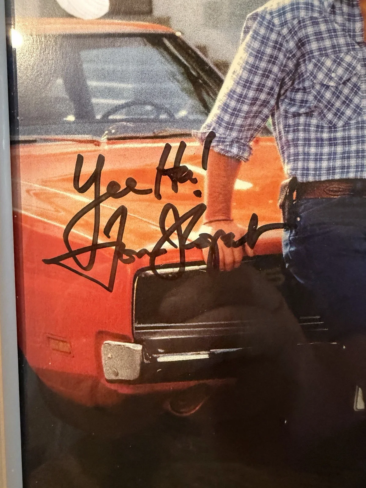 Tom Wopat — Tom Wopat/Luke Duke/The Dukes Of Hazzard Signed 8x10 General Lee Framed READ👇, изображение 2