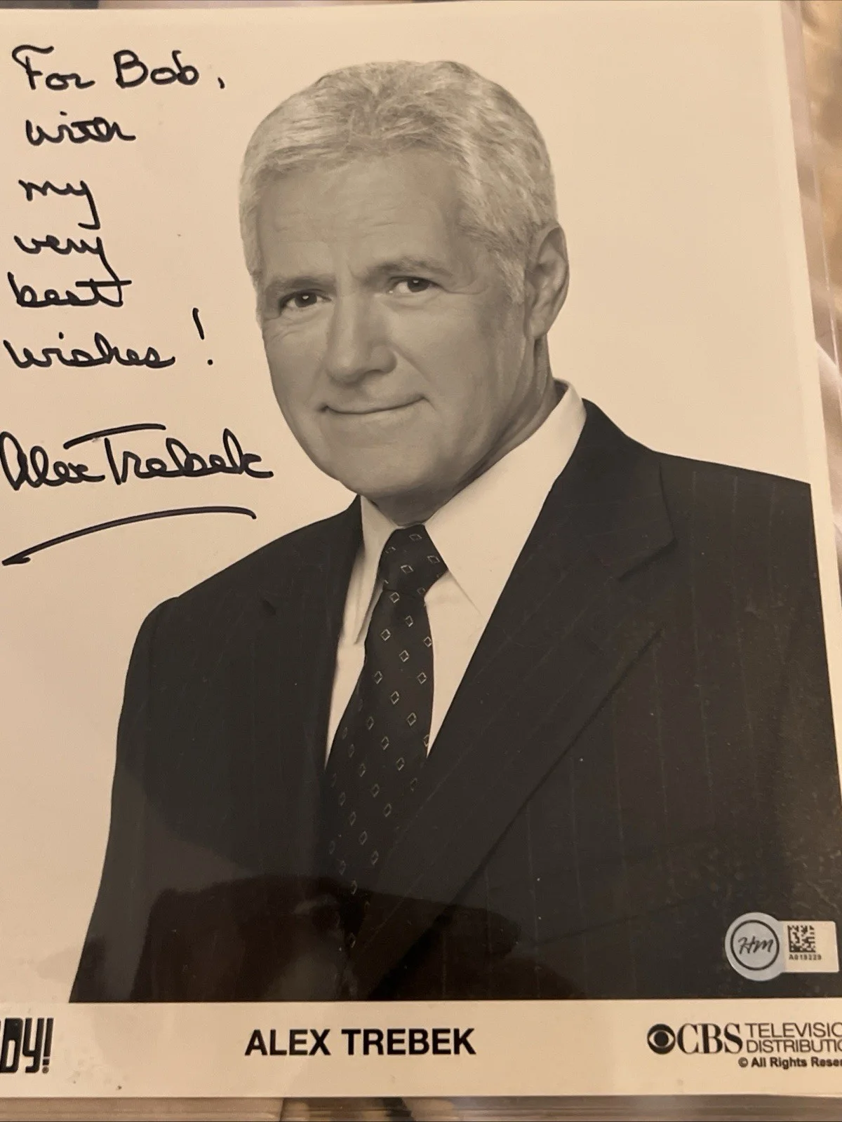 Alex Trebek — Alex Trebek Signed Jeopardy Publicity Photo Autographed Inscribed – W/COA, изображение 5