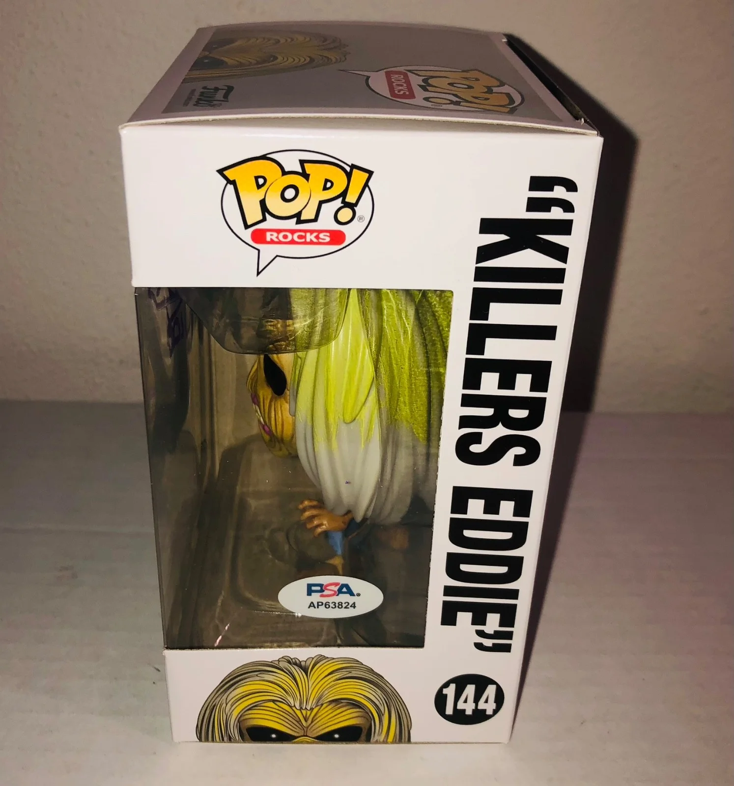 Nicko McBrain Iron Maiden Killers Eddie #144 Signed Funko Pop PSA RARE A, image 2
