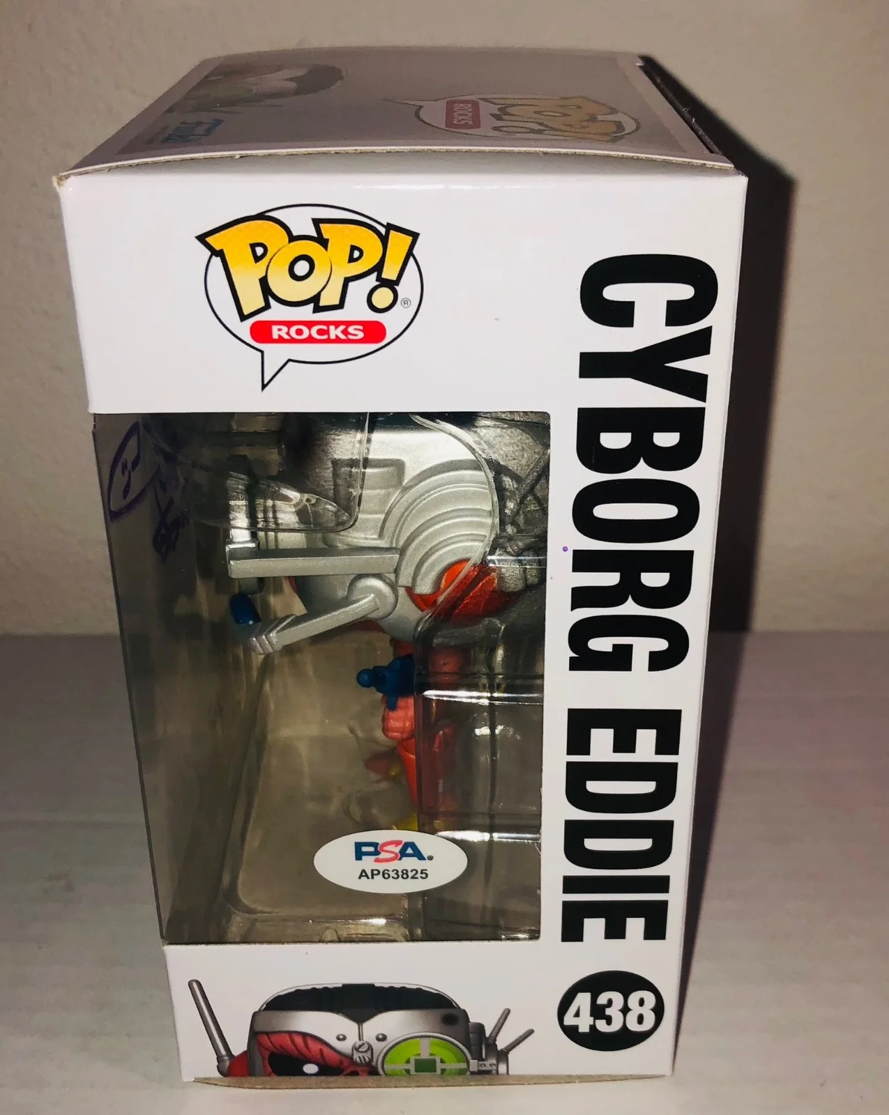 Nicko McBrain Iron Maiden Cyborg Eddie #438 Signed Funko Pop PSA RARE A, изображение 2
