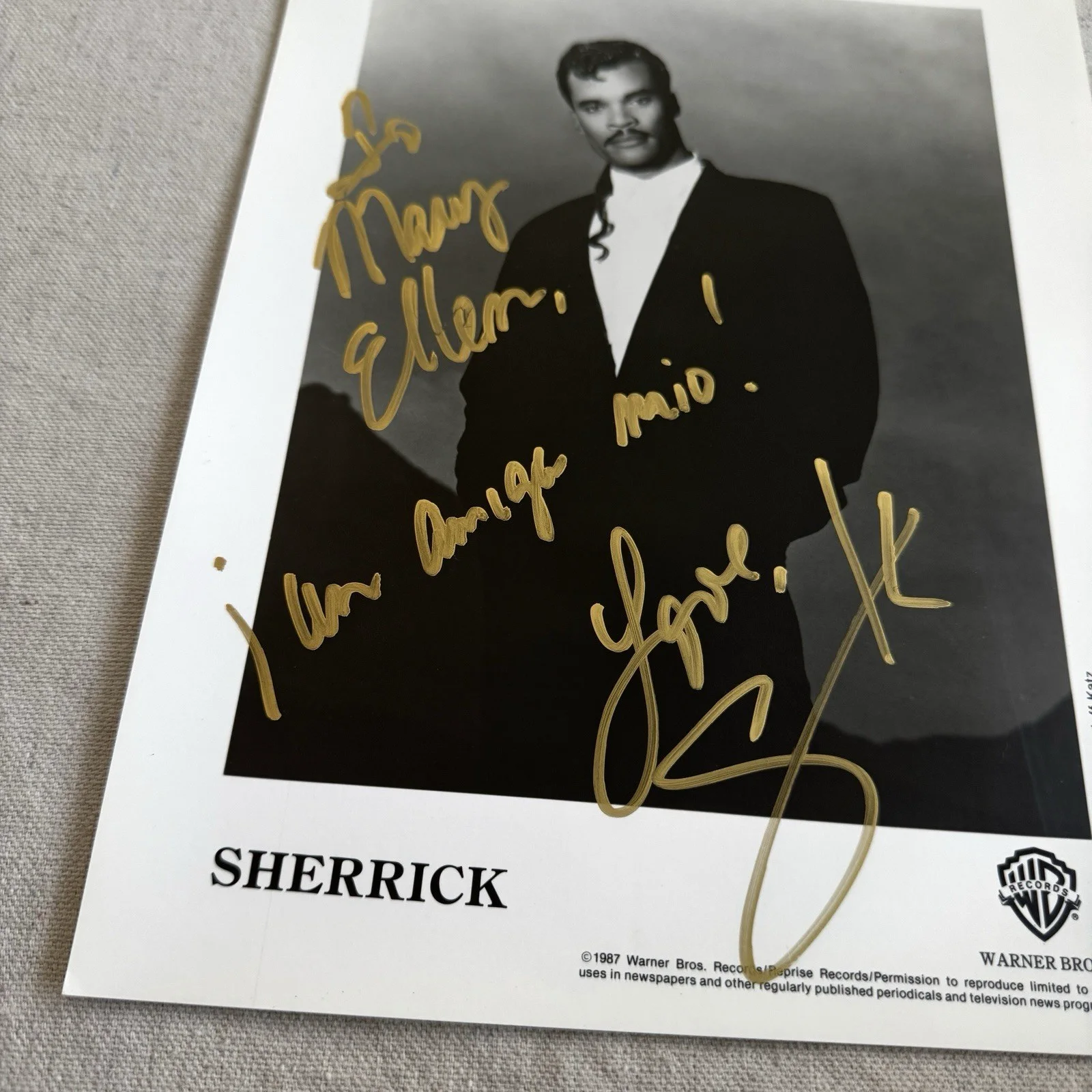 Sherrick Autographed Signed Press Photo Soul R&B Singer Warner Brothers RARE, изображение 3