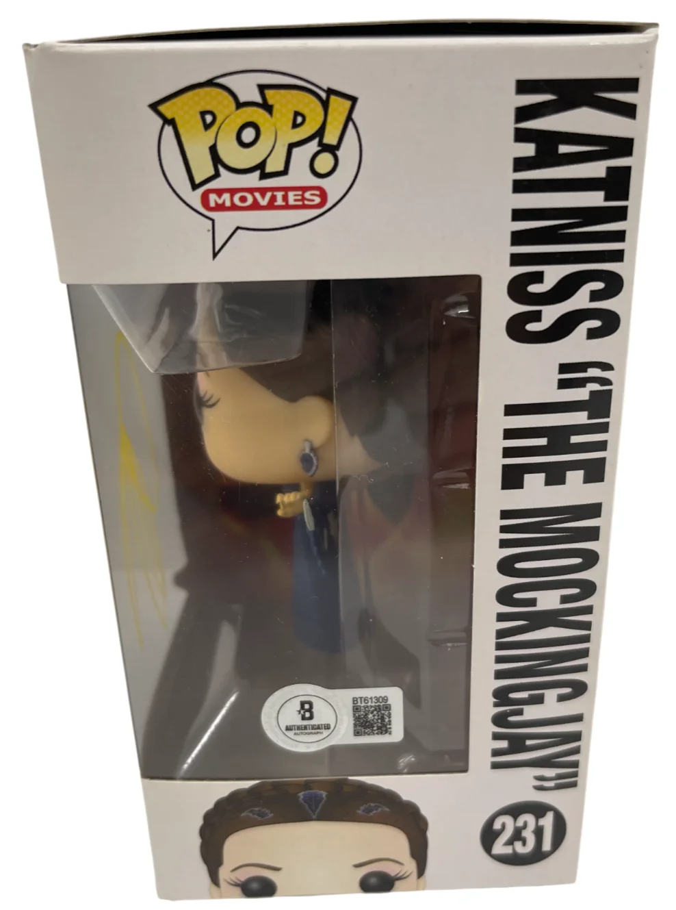 Jennifer Lawrence — Jennifer Lawrence Signed Funko 231 Katniss The Mockingjay Hunger Games Beckett, image 2