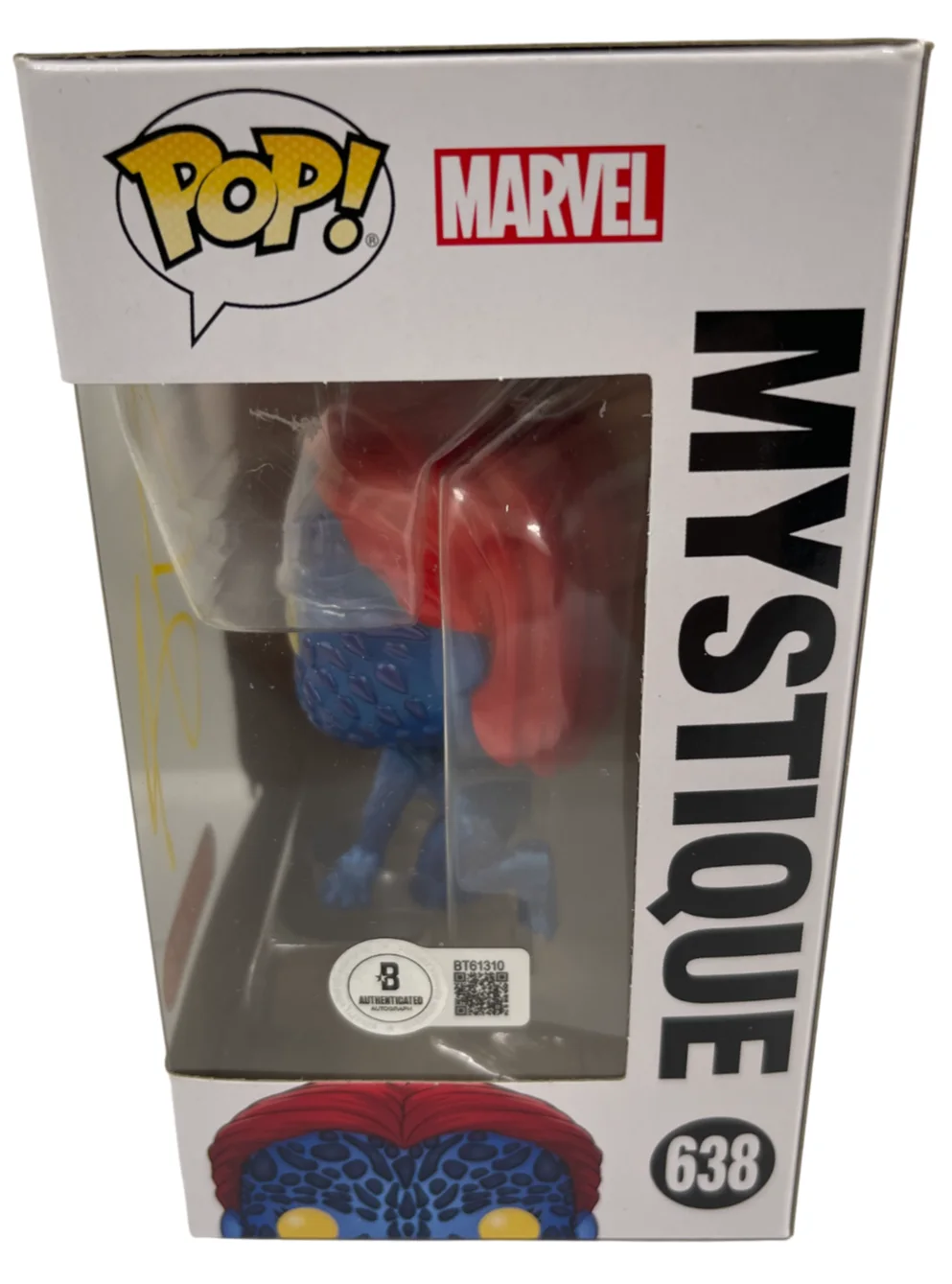 Jennifer Lawrence — Jennifer Lawrence Signed Mystique Funko X-Men Authentic Autograph Beckett, изображение 2
