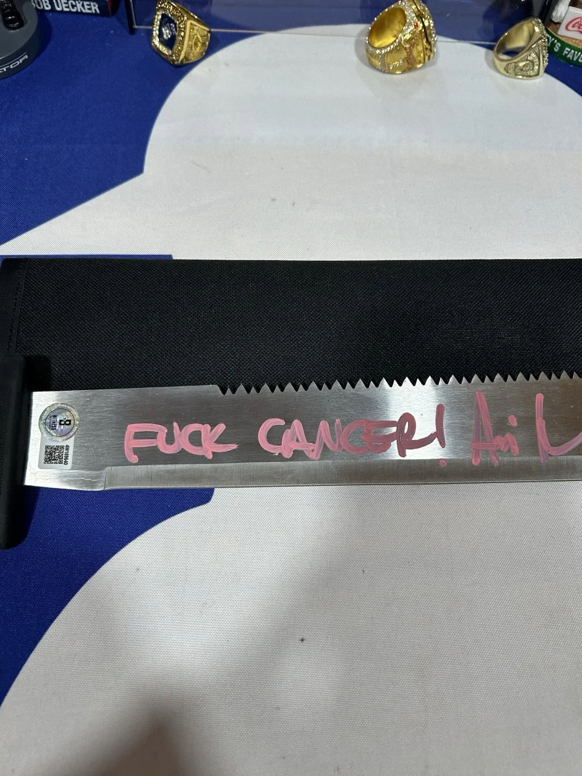 Jason Voorhees Autographed Machete, Ari Lehman, Beckett Coa Script, image 2