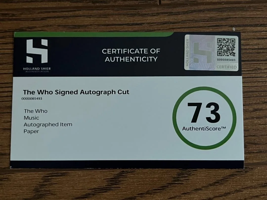 Fully Signed "The Who" Hand Signed 4X4 Sheet--- HSA Authenticated, image 4