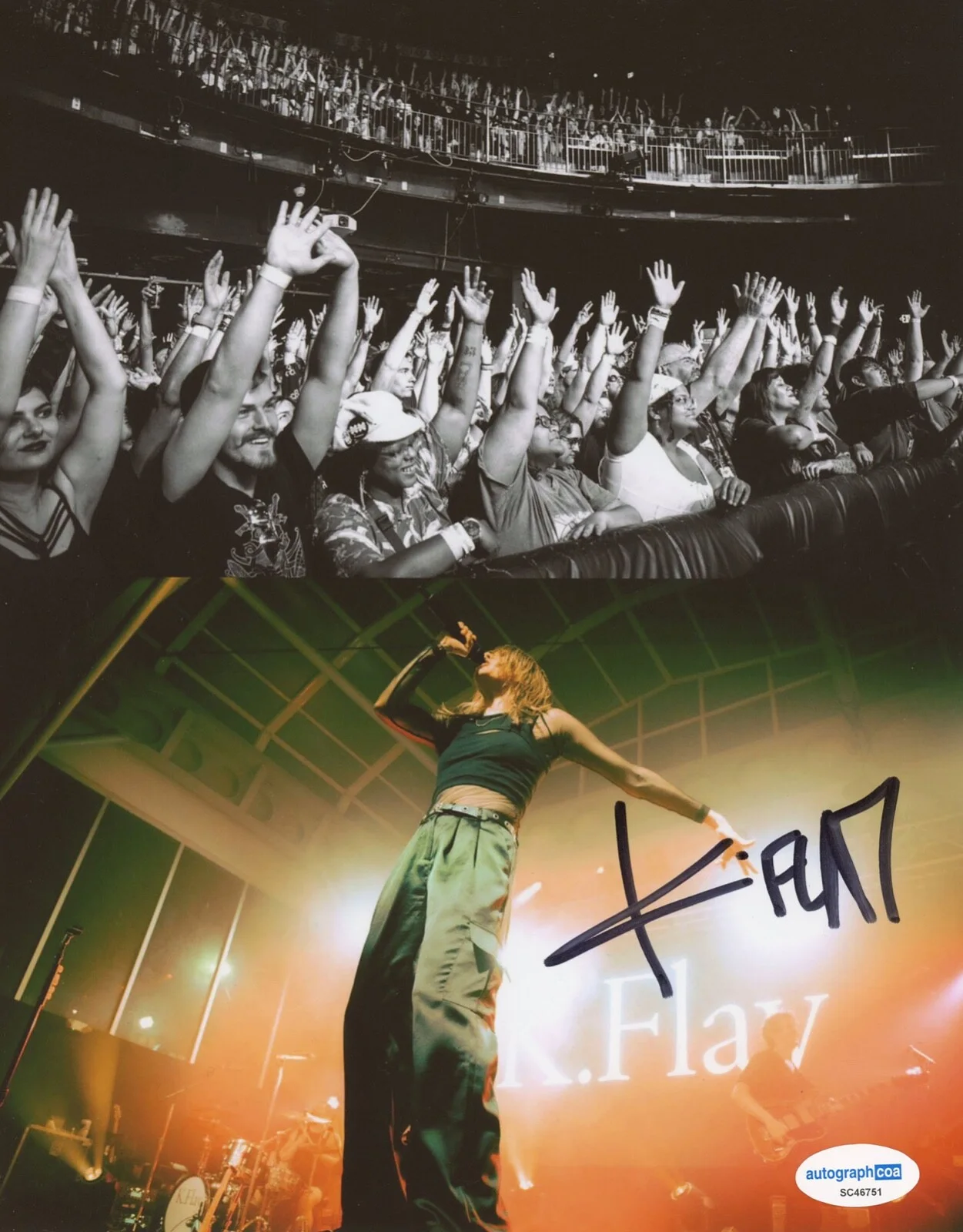 K. Flay — K. Flay signed 8x10 Photo EXACT PROOF d SINGER K.Flay Kristine Flaherty ACOA COA, изображение 4