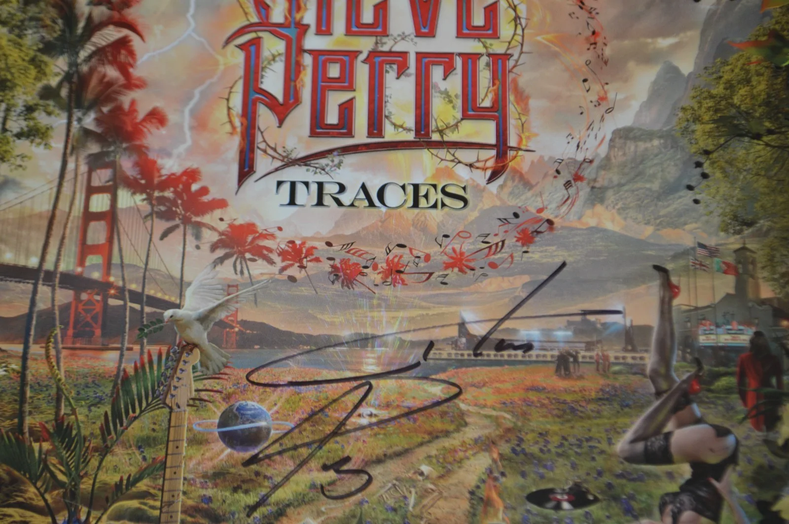 Steve Perry Autographed "Traces" Vinyl LP Cover with JSA COA ~ Journey, изображение 2