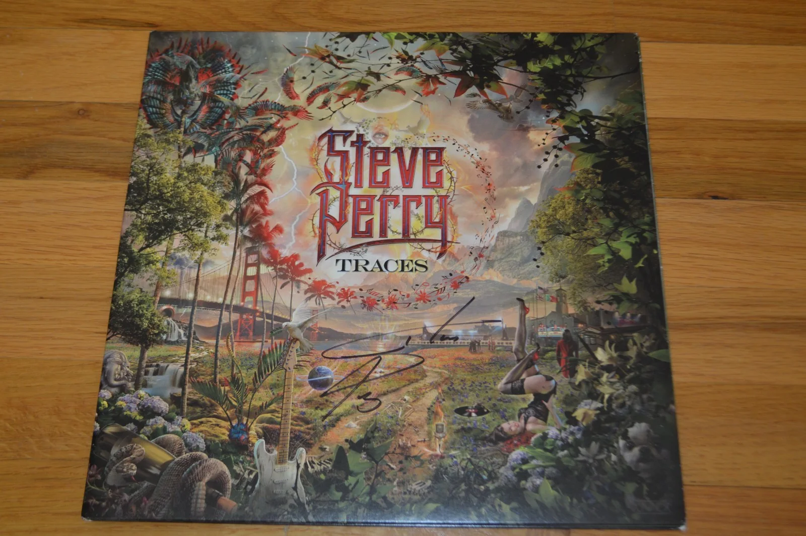 Steve Perry Autographed "Traces" Vinyl LP Cover with JSA COA ~ Journey, изображение 3