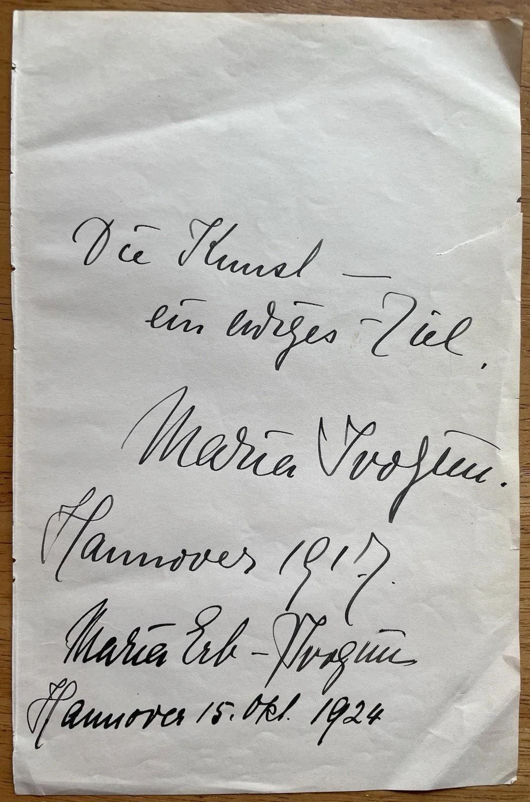 Hungarian Opera Soprano Maria Ivogun Autographs, image 2