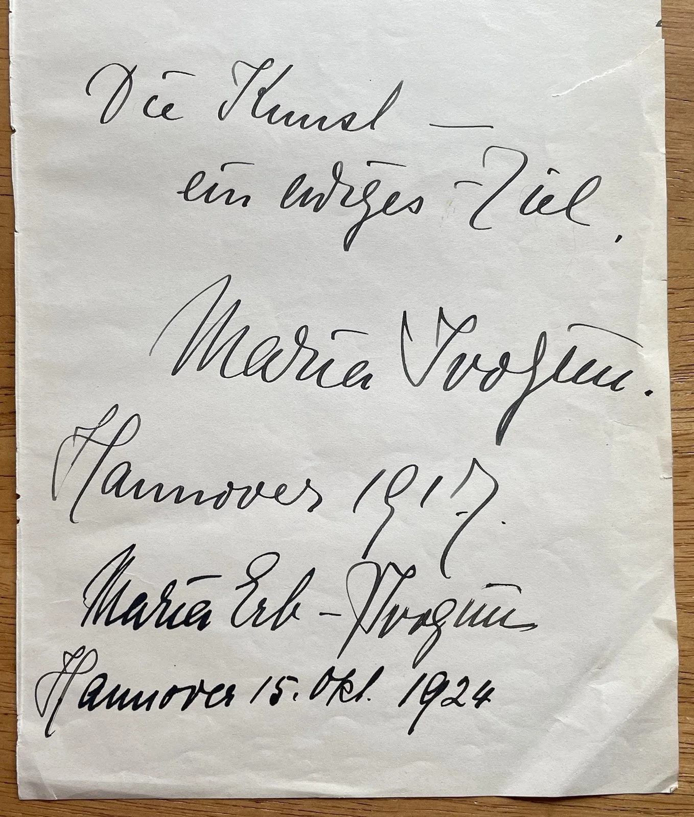 Hungarian Opera Soprano Maria Ivogun Autographs, image 3
