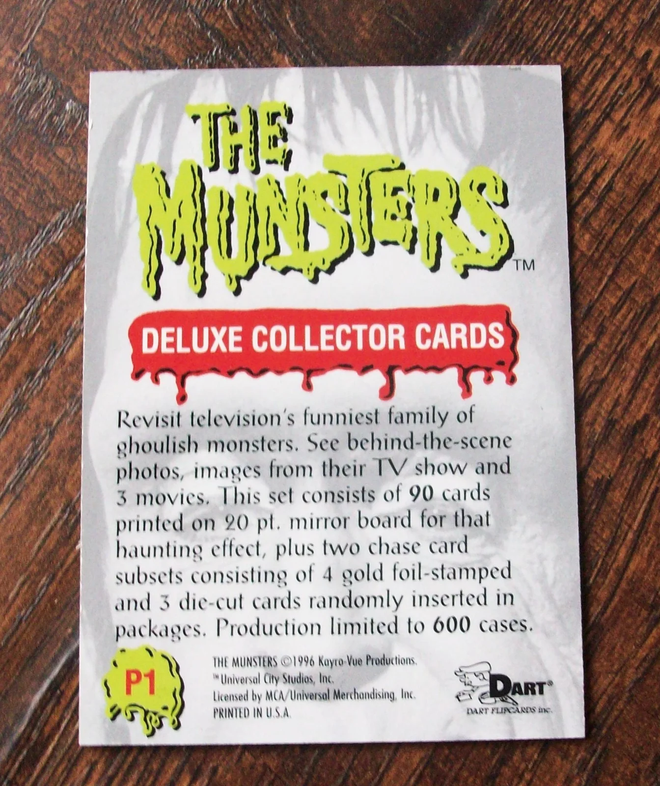 Butch Patrick — EDDIE MUNSTER BUTCH PATRICK Signed Autographed Foil Promo P1 Deluxe Trading Card, изображение 3