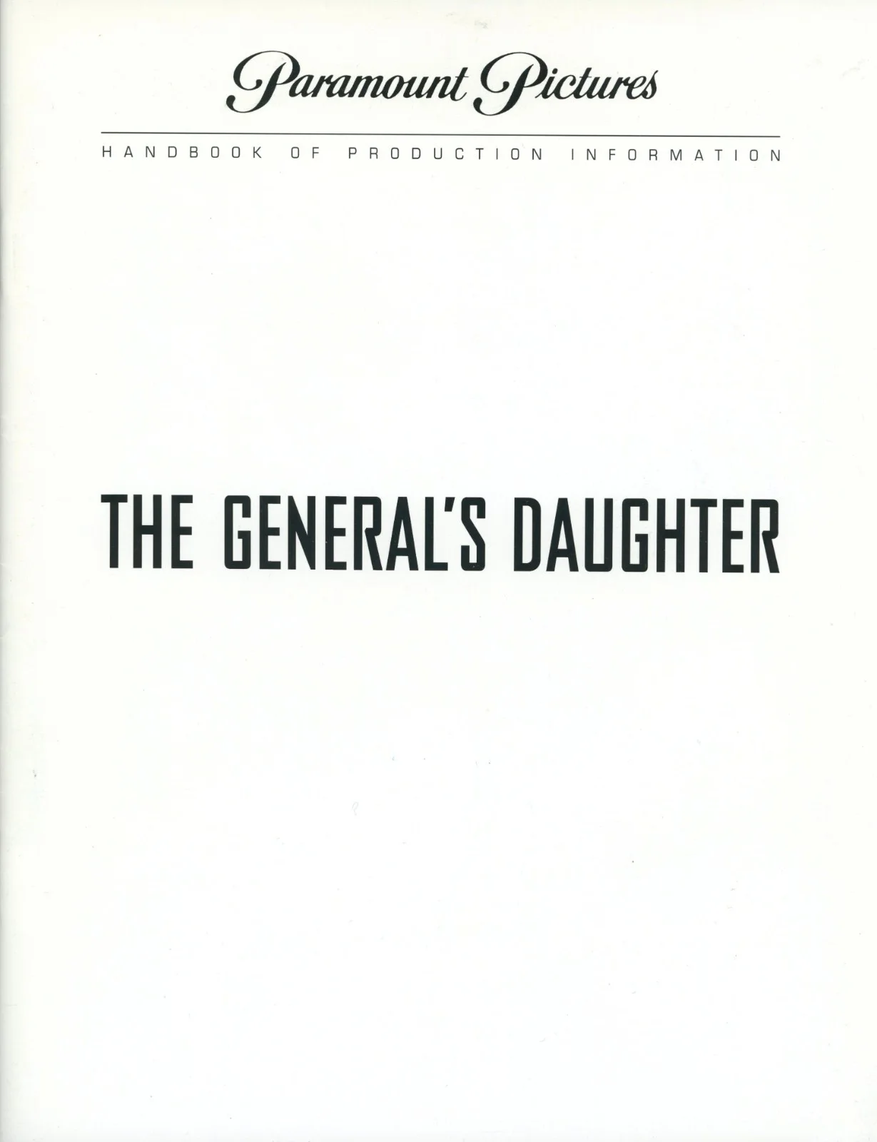 The General's Daughter Press Kit Signed by Travolta & Woods, image 2