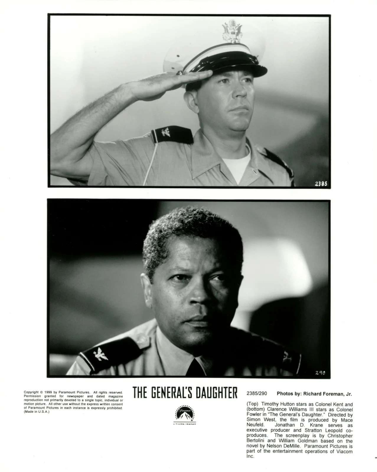 The General's Daughter Press Kit Signed by Travolta & Woods, image 5