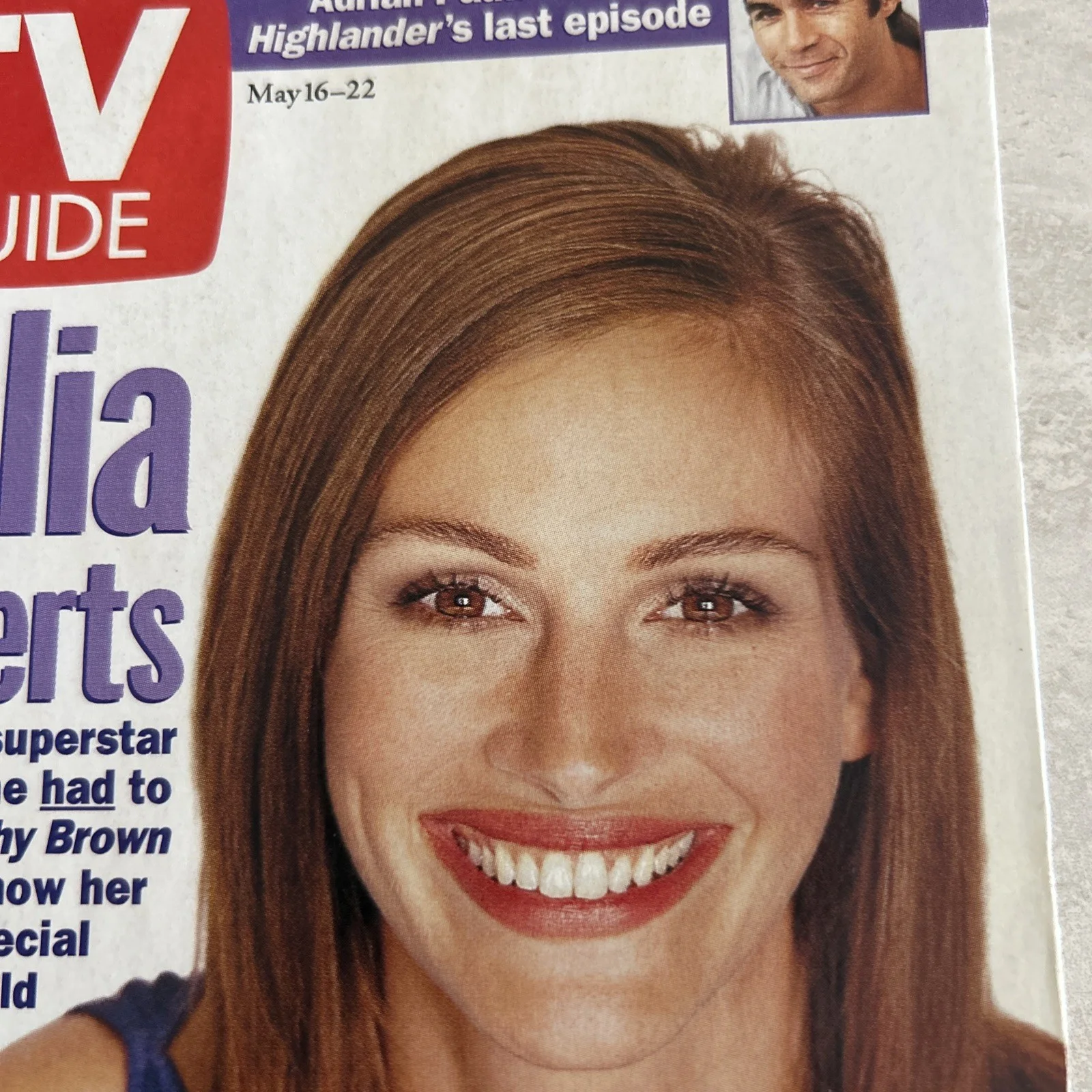 julia roberts — Vintage 1998 Julia Roberts TV GUIDE Signed IN PERSON JSA-COA Autographed, изображение 3
