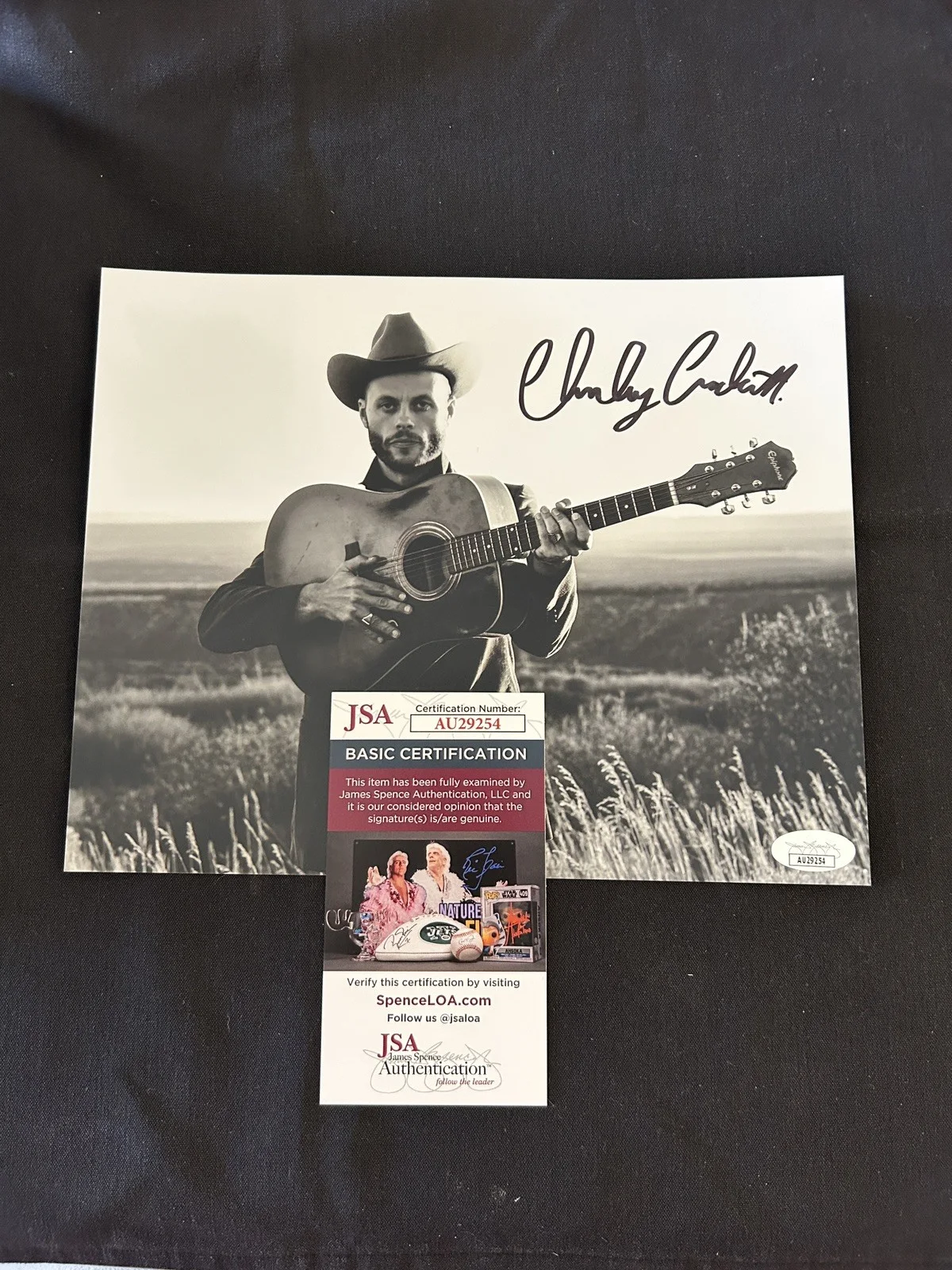 Charley Crockett ‘Welcome To Hard Time’ Country Singer Signed 8x10 Photo JSA, изображение 2