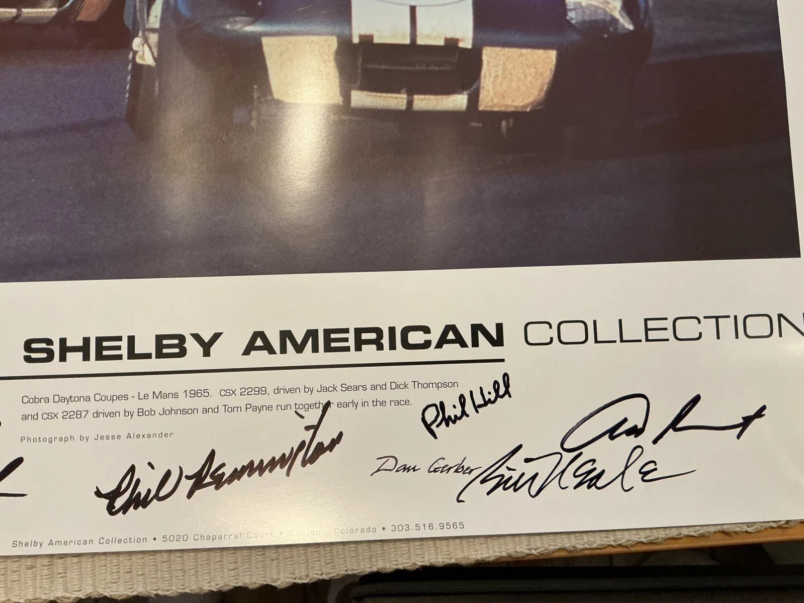Carroll Shelby — Carroll Shelby Signed Poster with 7 other signatures and COA., изображение 4