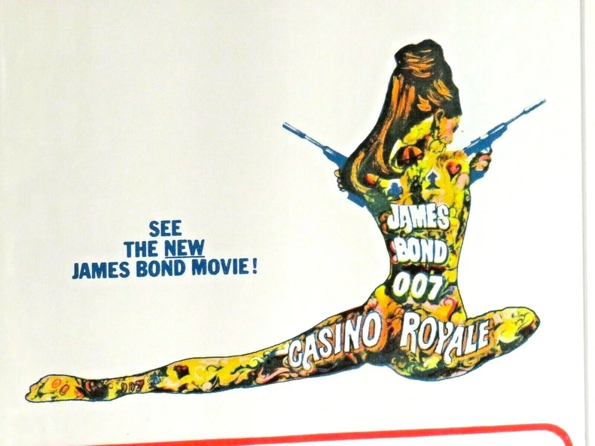 CASINO ROYALE (1967)STARRY CAST- JAMES BOND - AUS DAYBILL 13" X 30"- MINT/UNUSED, изображение 3