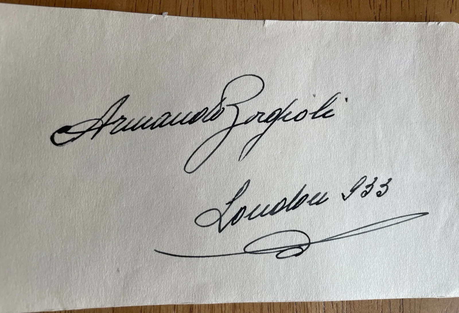 Italian Opera Baritone Armando Borgioli Autograph, image 2
