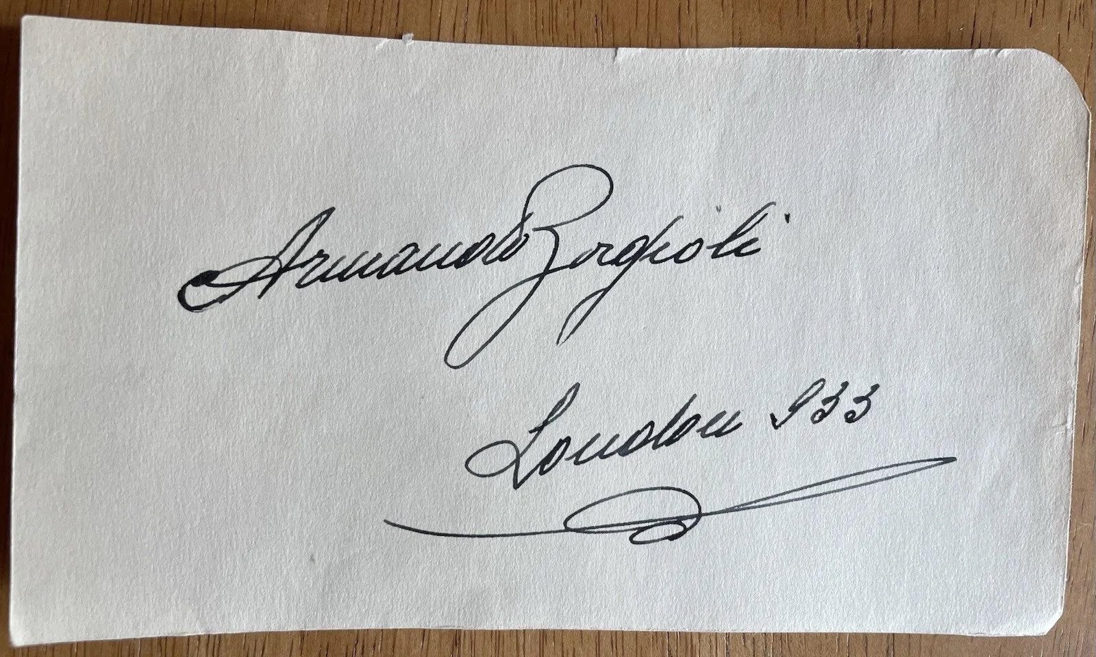 Italian Opera Baritone Armando Borgioli Autograph, image 3