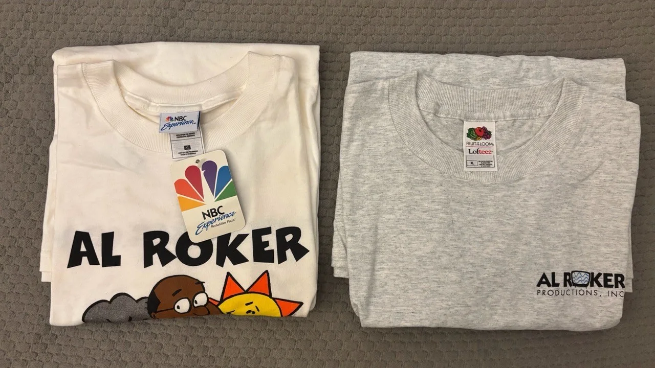 Two Al Roker Autographed T-Shirts, image 3