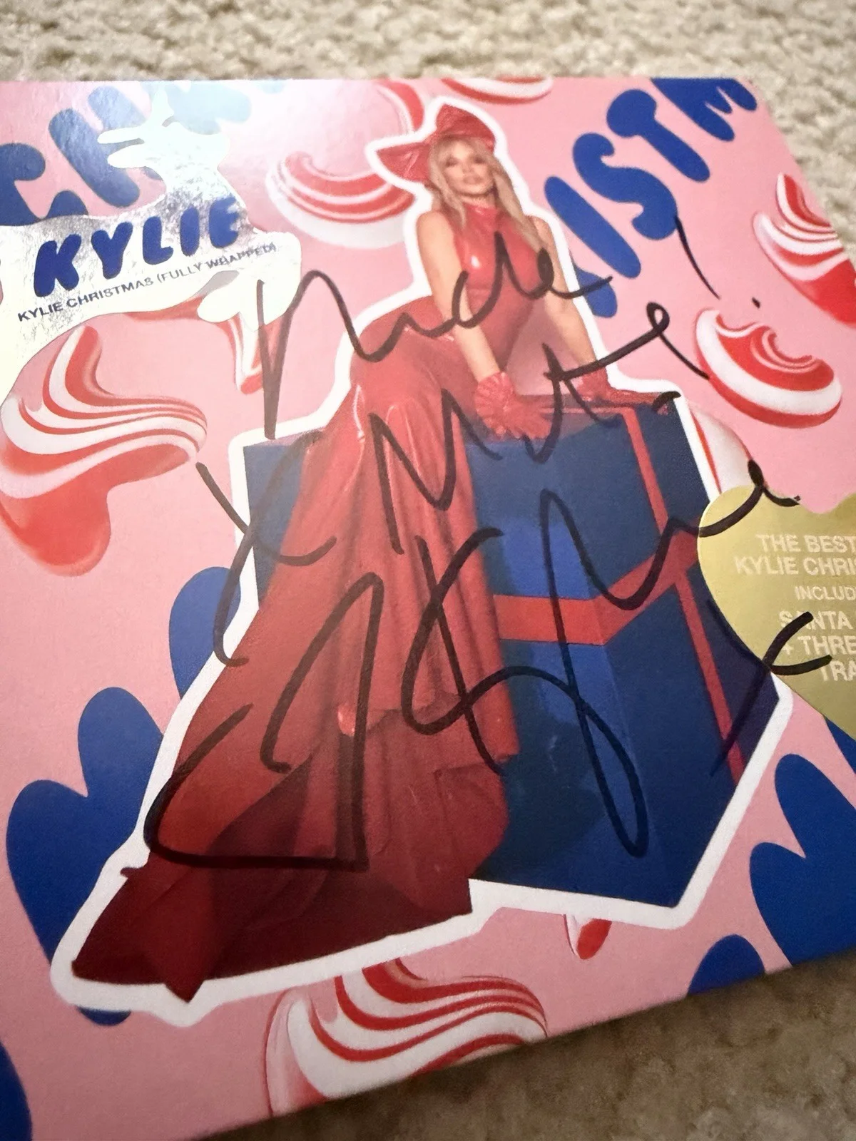 Kylie Minogue PERSONALLY SIGNED Christmas CD AUTOGRAPHED Fully Wrapped XMAS, image 2