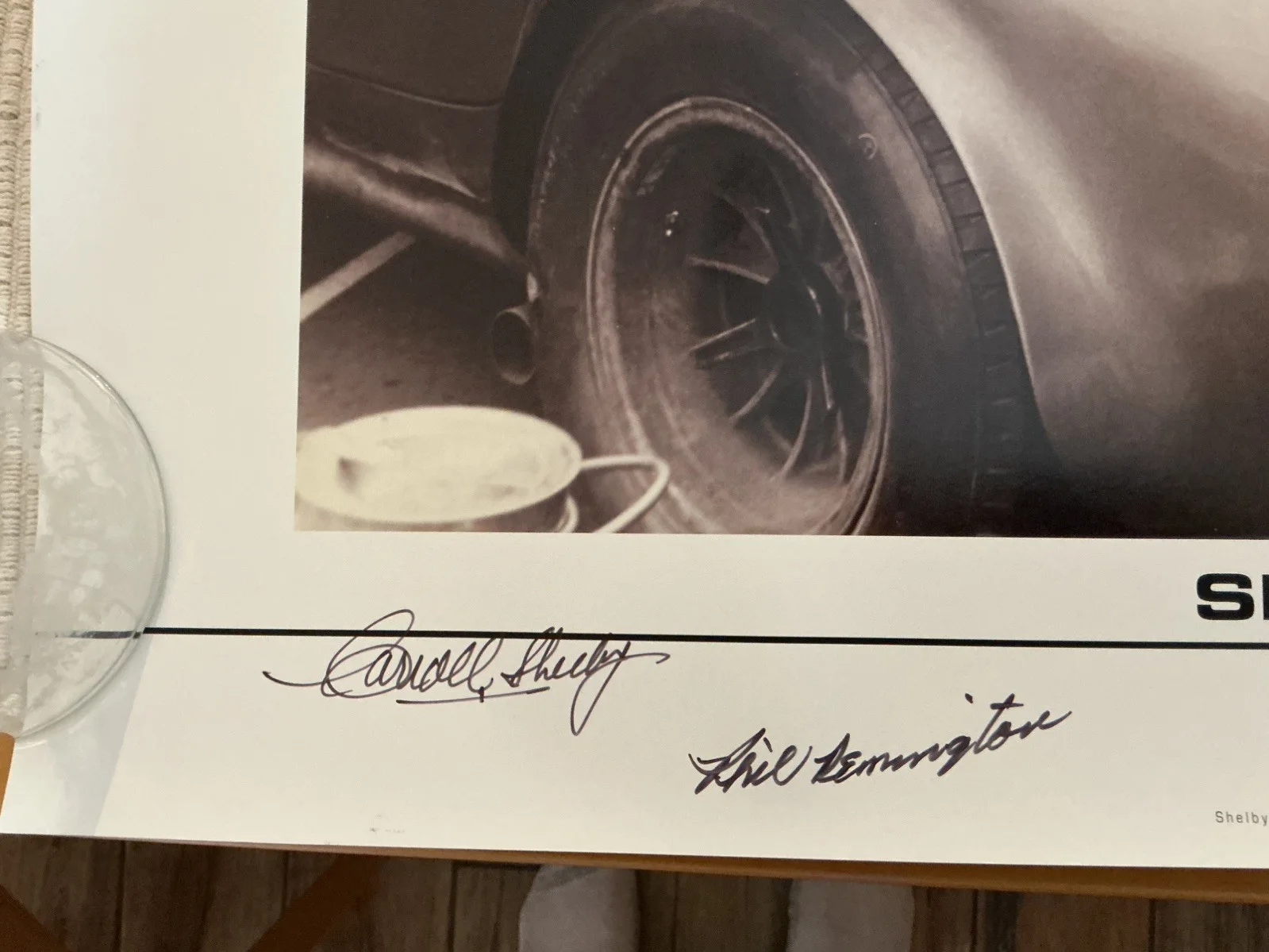 Carroll Shelby — Carroll Shelby Hand Signed Poster with 3 other signatures and COA, изображение 5